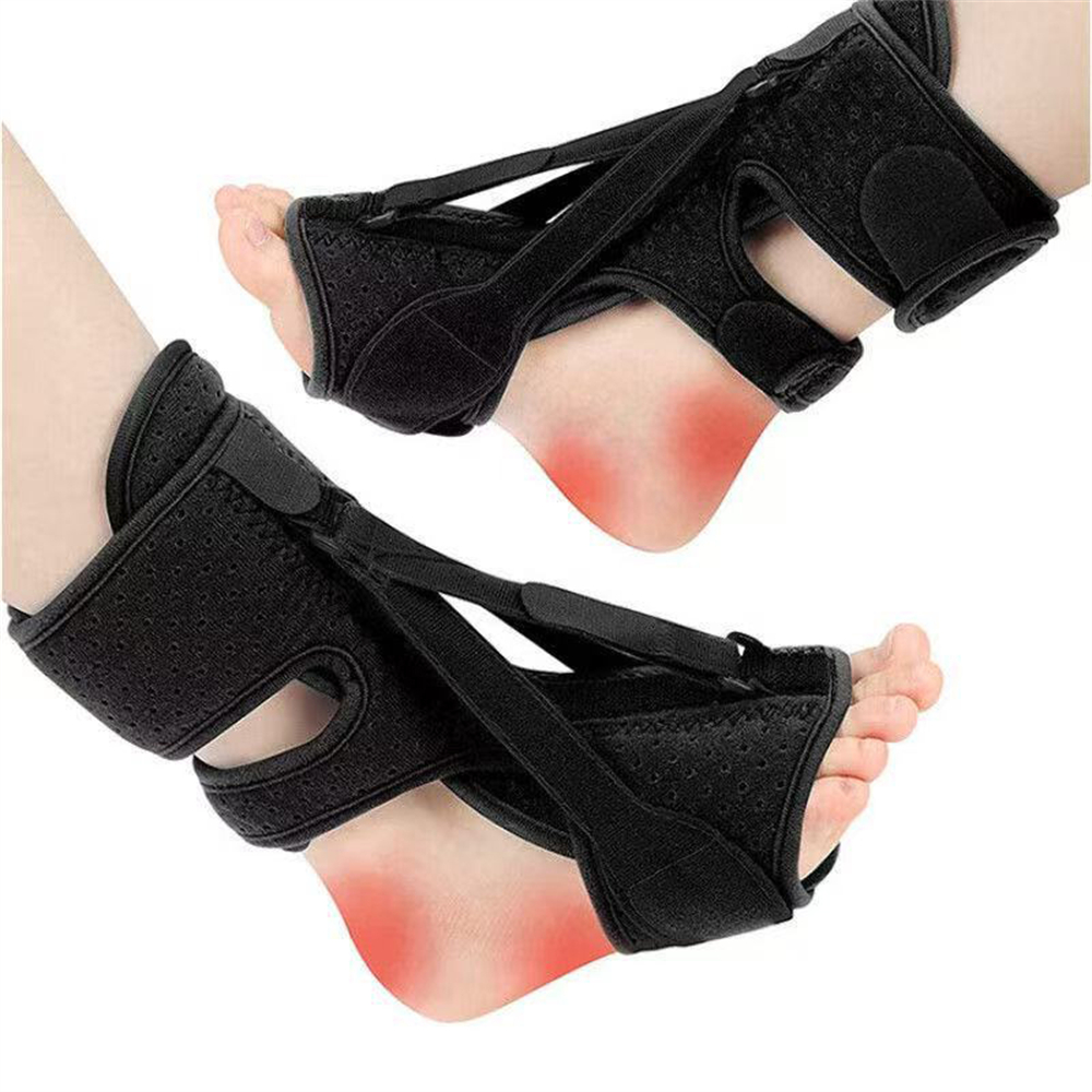 足下垂矯形帶 足底筋膜防護 跟腱拉伸 足外翻 夜用矯正器 [平行進口] HK2725