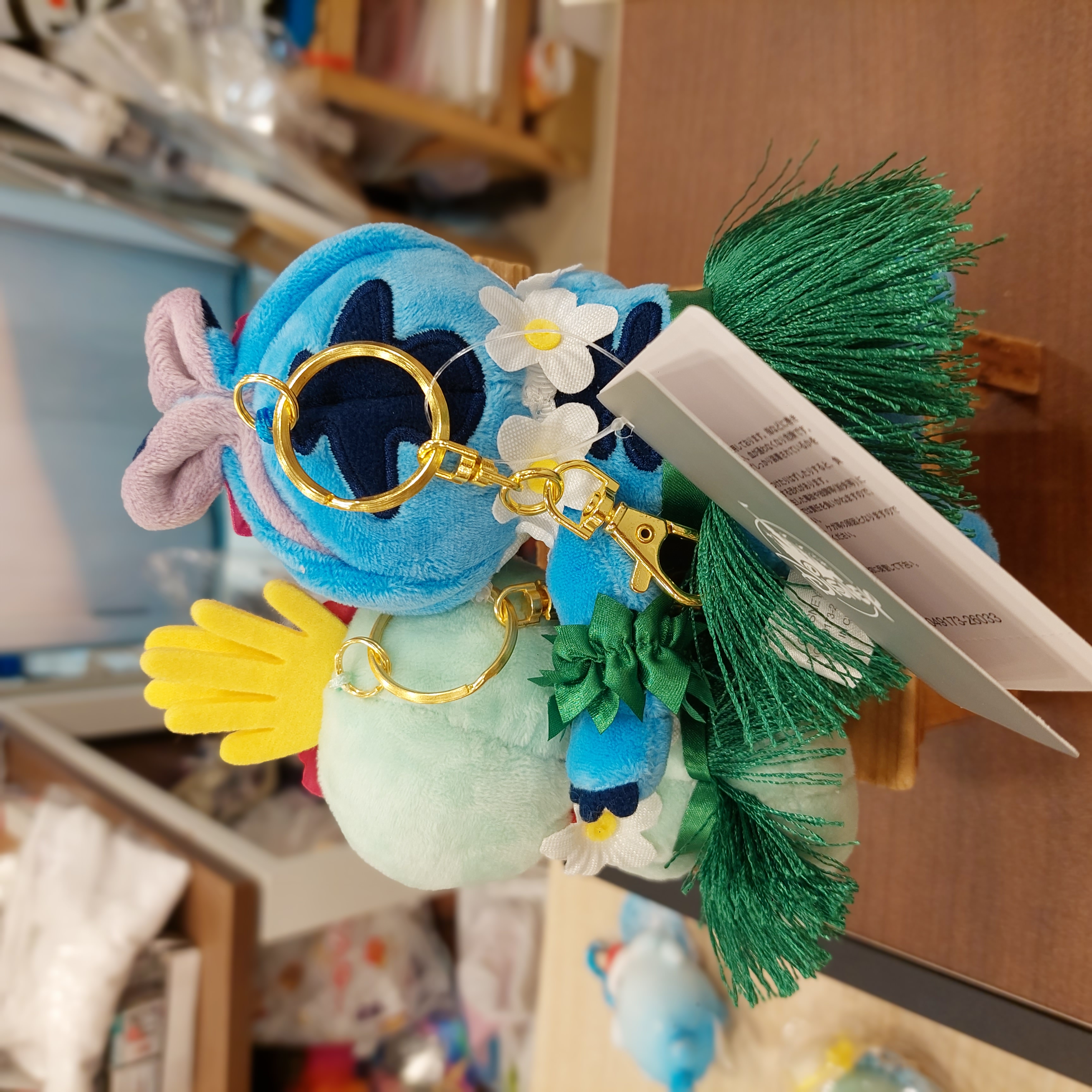 原裝日本 Disney Stitch & Scrump 史廸仔 小甘 小金 KC Key chain 兩款選