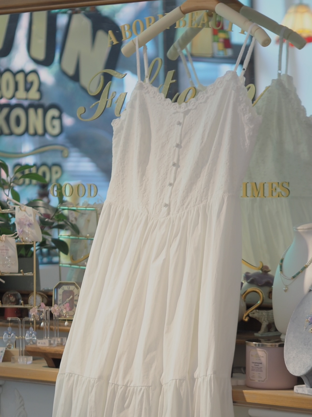 復古花紋連身裙