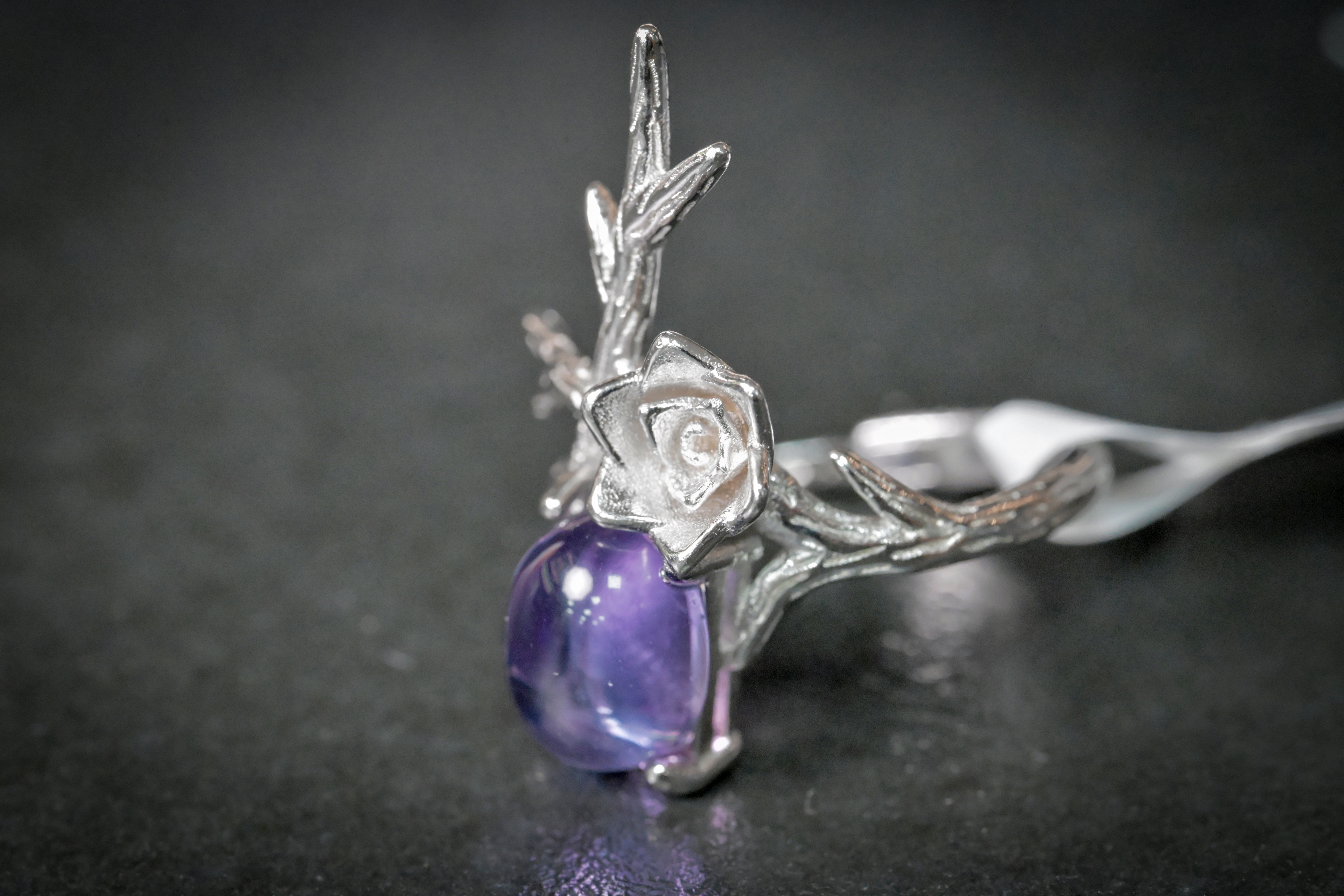 紫水晶純銀戒指 #027｜日信水晶 身心工房｜Amethyst Sterling Silver Ring #027