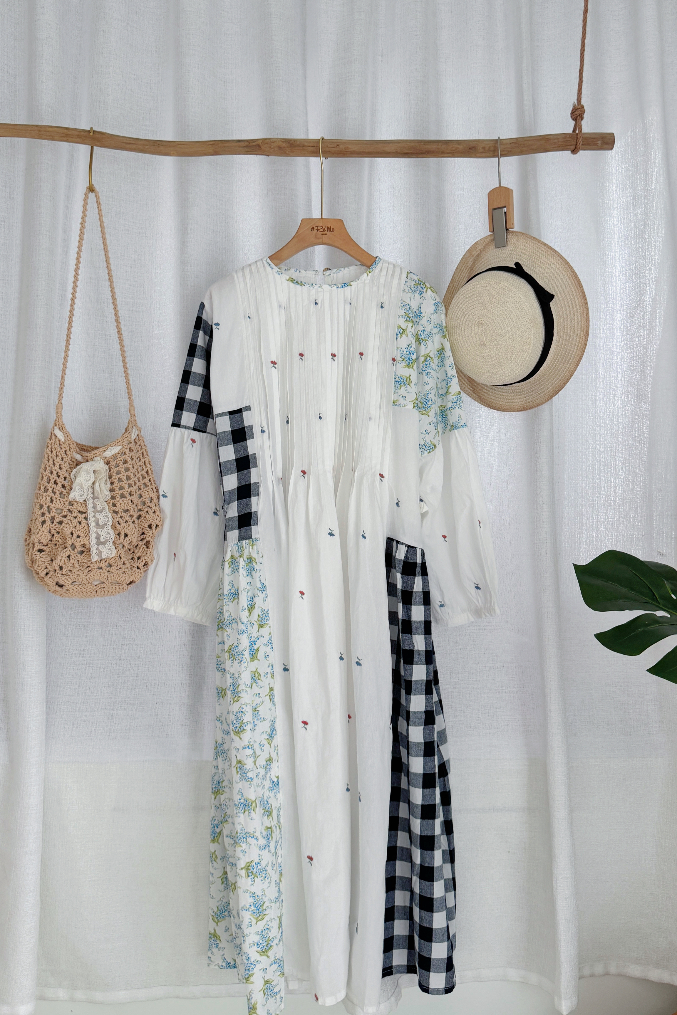 日系田园风复古连身裙