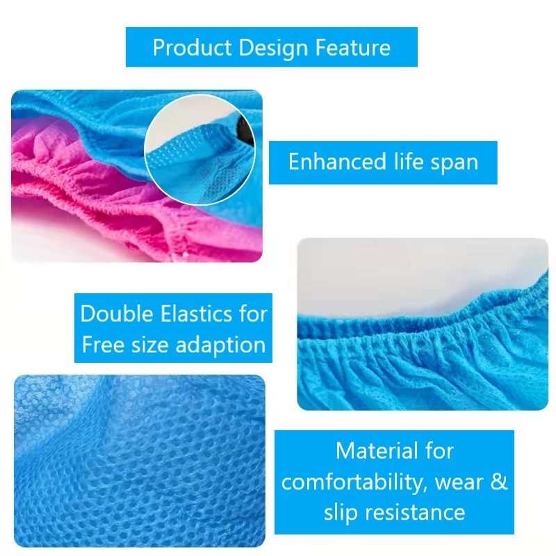 Anti Skid Printed & Non Printed Disposable non woven & EXTRA LARGE Size & CPE waterproof shoe cover - 100pcs per pack