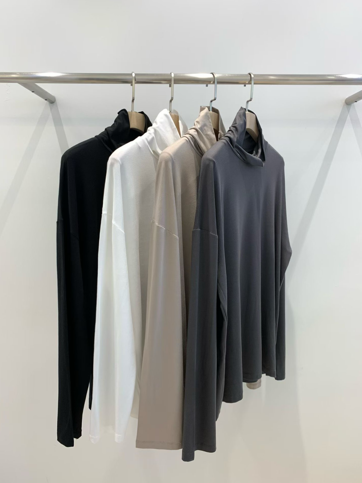 Relaxed Fit Turtleneck Tee #top157