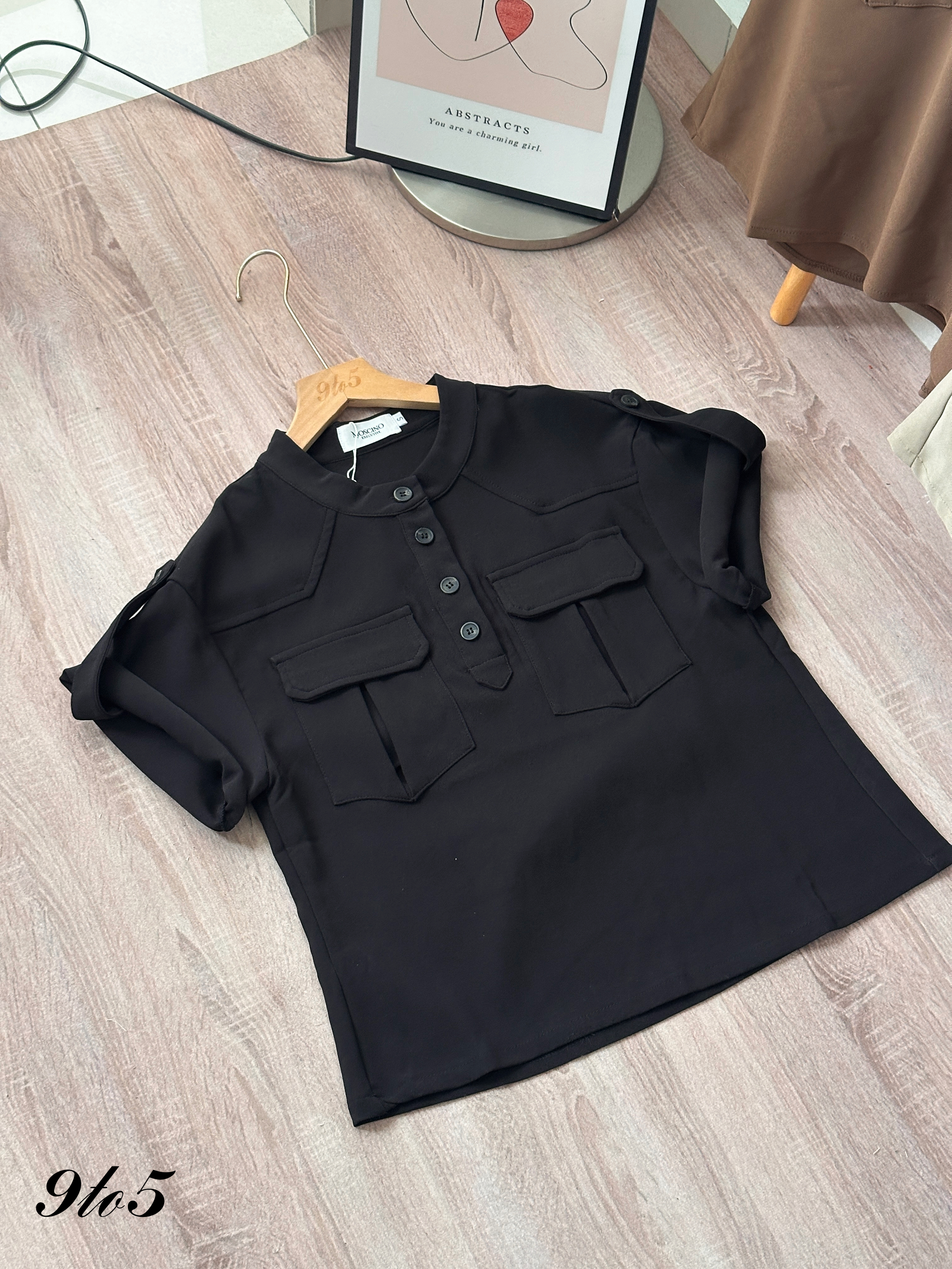 T4448 Mock Neck Cape Sleeve Shirt - 3 Colors 