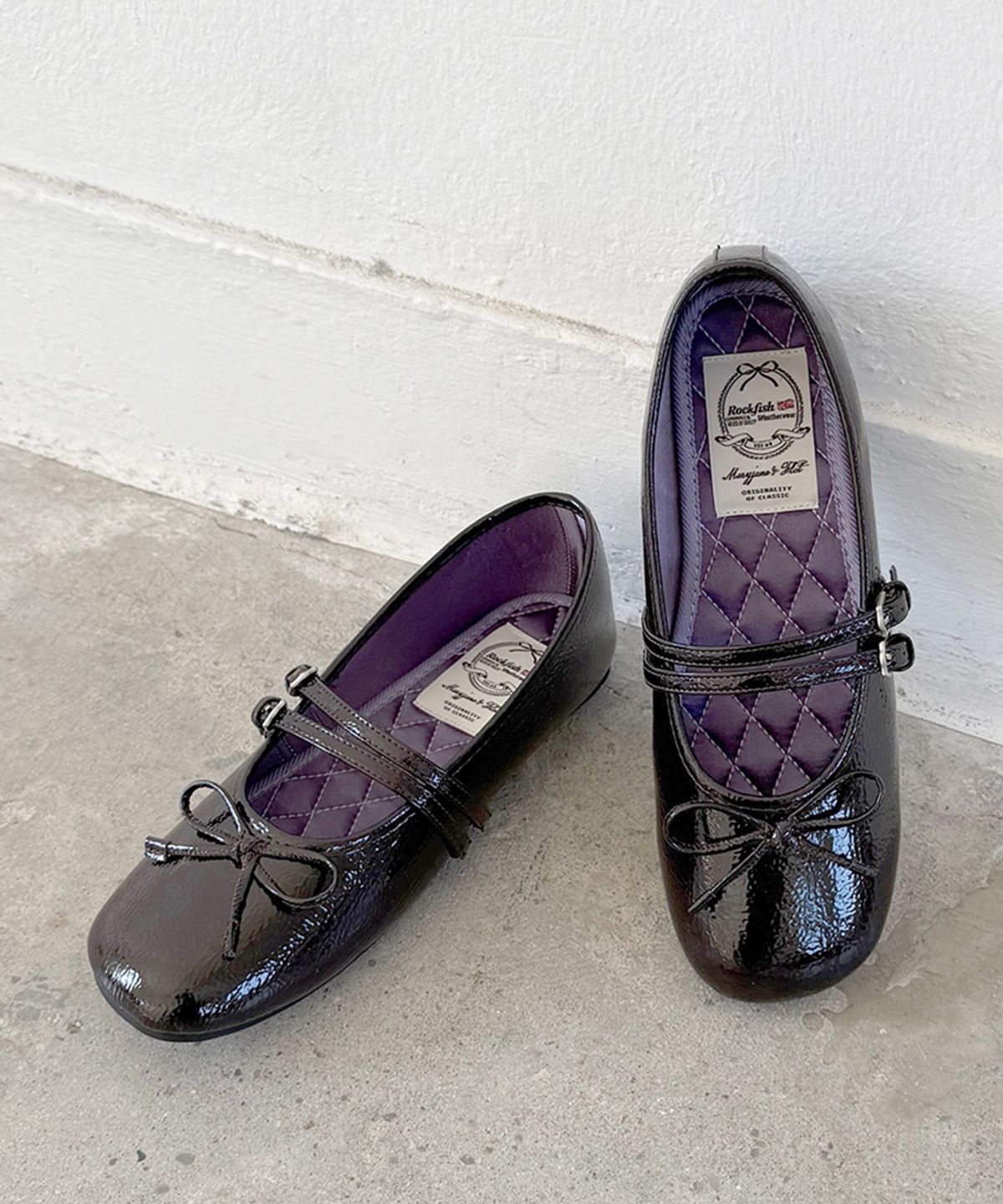 🇰🇷訂購｜Rockfish｜SQUARE TOE TWO STRAP MARYJANES (ENAMEL) 