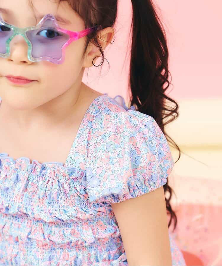 🇯🇵預訂 日本直送🇯🇵Apres les cours三色緞帶褶皺泡泡袖分體泳衣