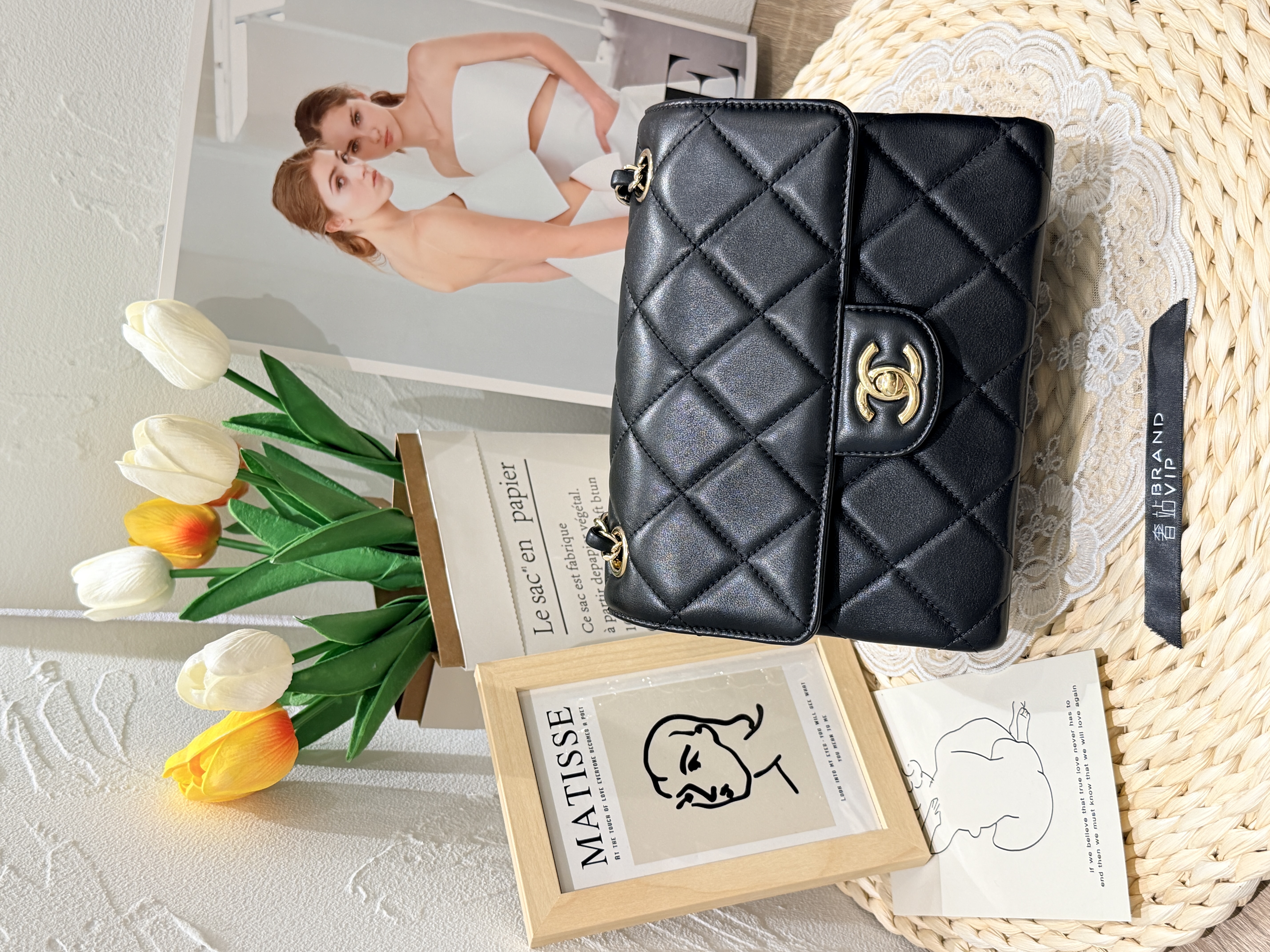 Chanel Mini Square Flap Bag（附塵袋、盒、卡、貼）
