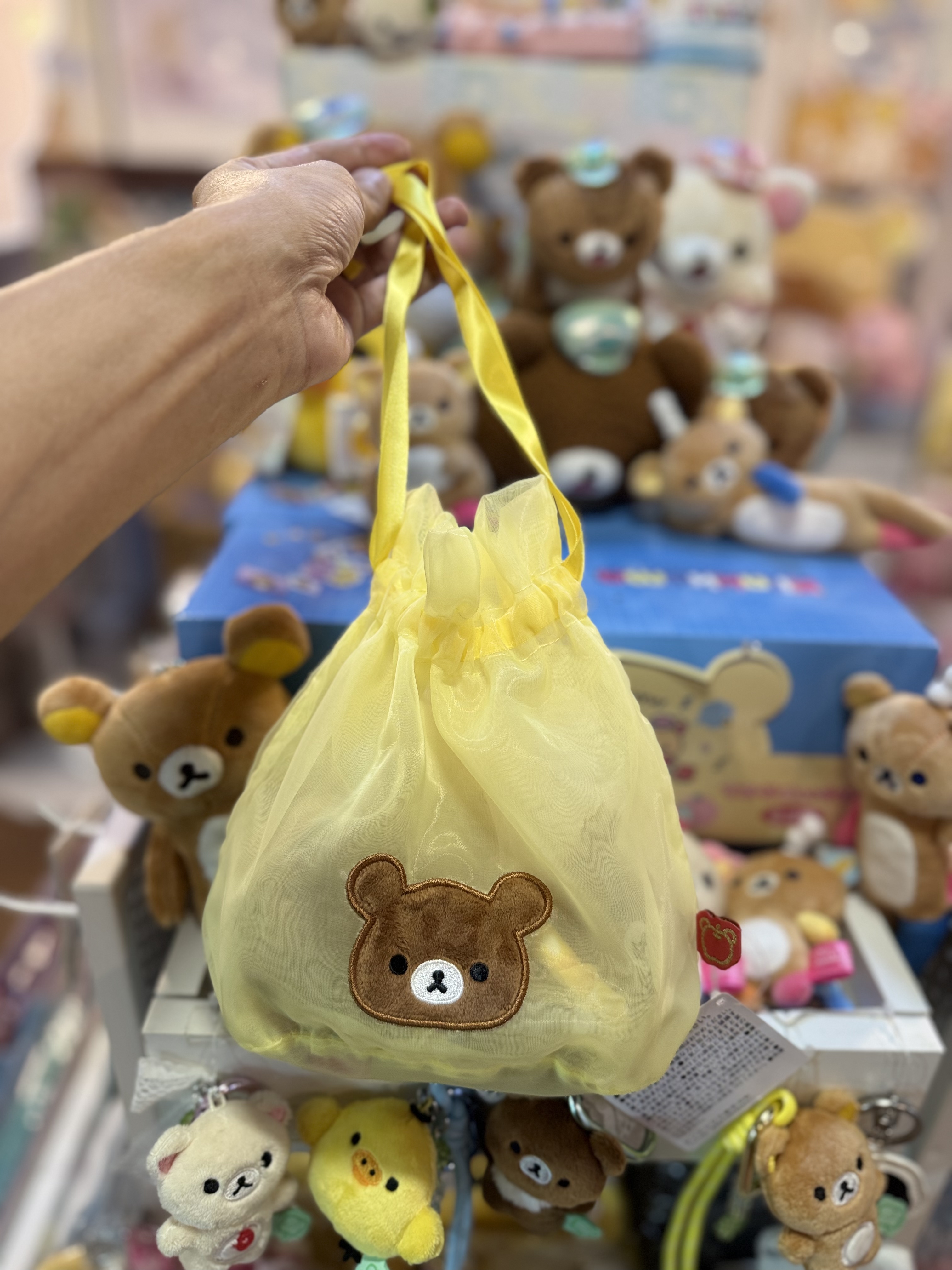 《現貨》全新日本小熊10週年紀念巡迴pop up店限定小熊探險隊系列3隻手玉連索袋套裝