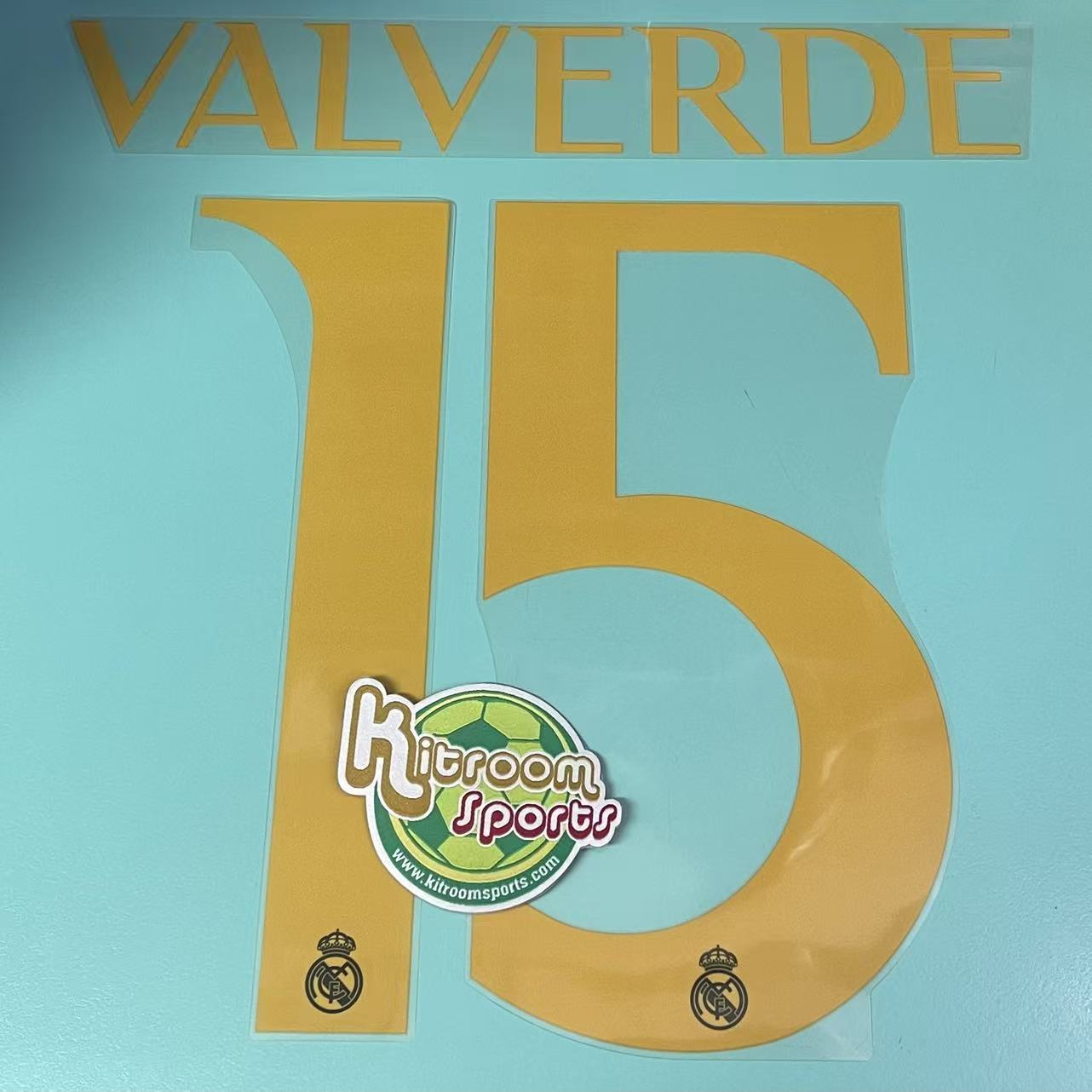 2023-24 Real Madrid Away / 3rd Nameset #15 VALVERDE