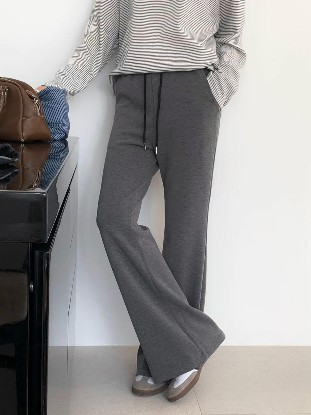 小boot cut 彈性料褲 