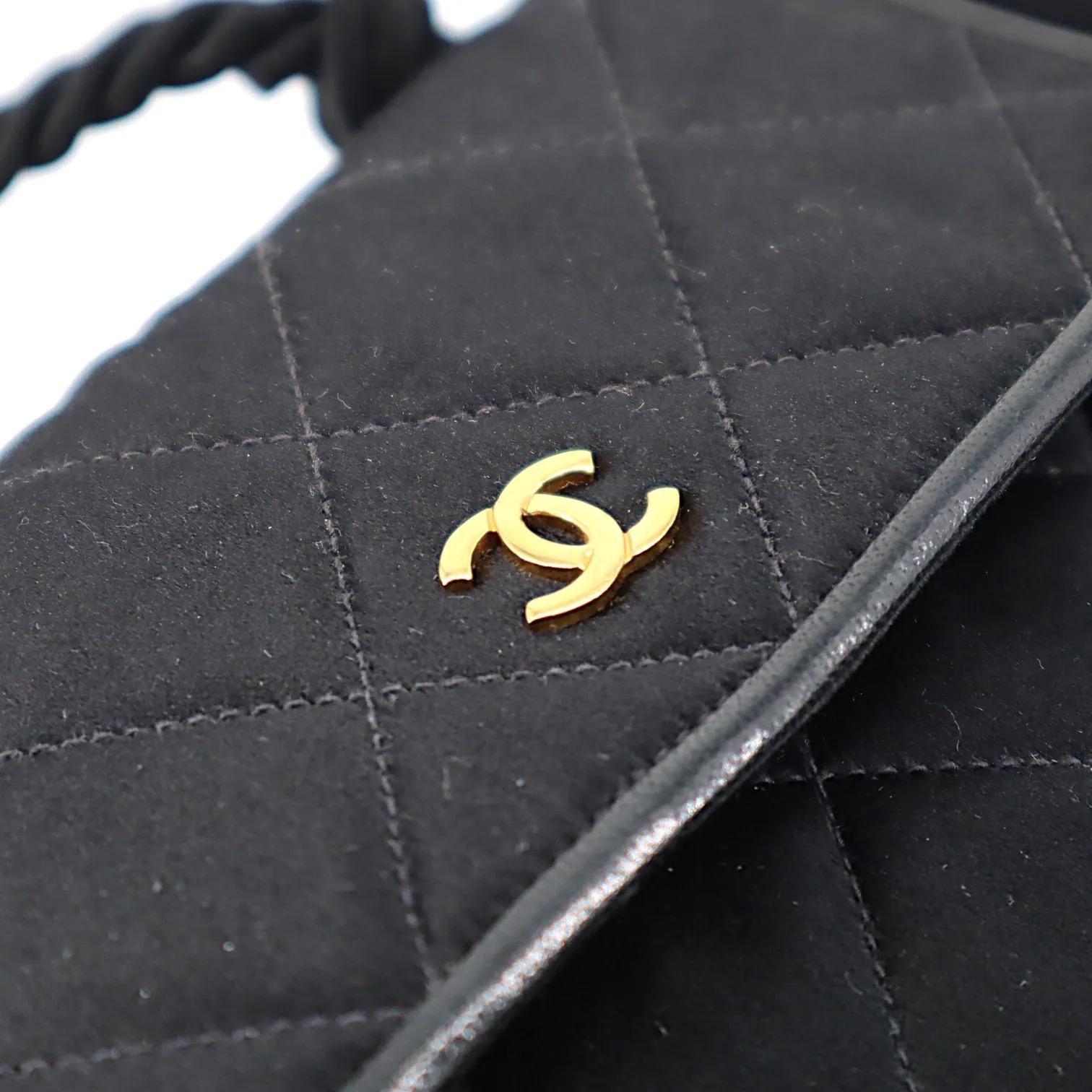 Chanel Vintage Satin Bow Evening Bag