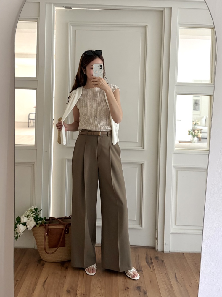 [輕薄!] Summer Timeless Rayon Pants (Brown)