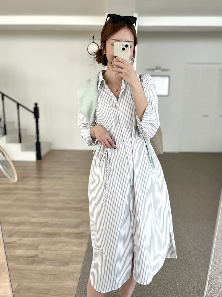 The Striped Shirt Dress