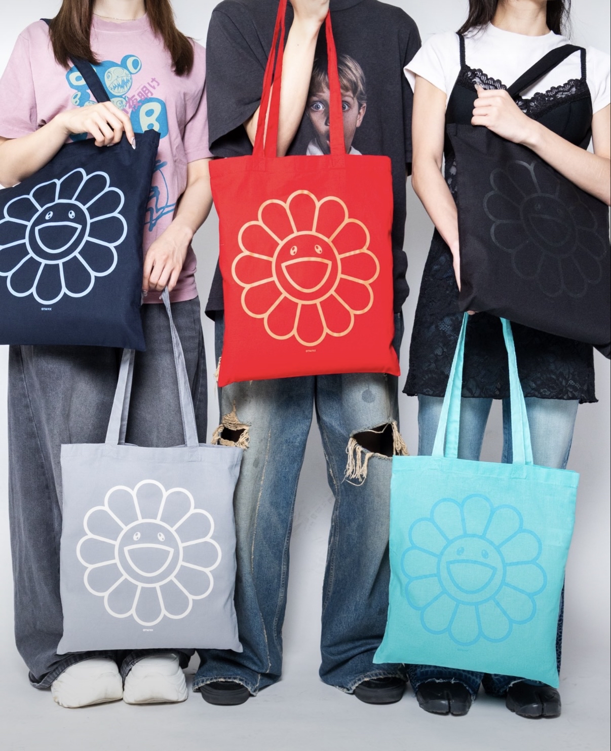 TONARI NO ZINGARO x 村上隆 MONONOKE RECORDS 經典太陽花帆布ToteBag 