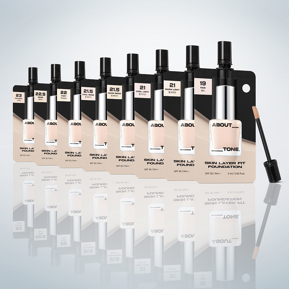 ABOUT TONE | Skin Layer Fit Foundation Spout Pouch SPF30 / PA++ 8 Colors 3ml