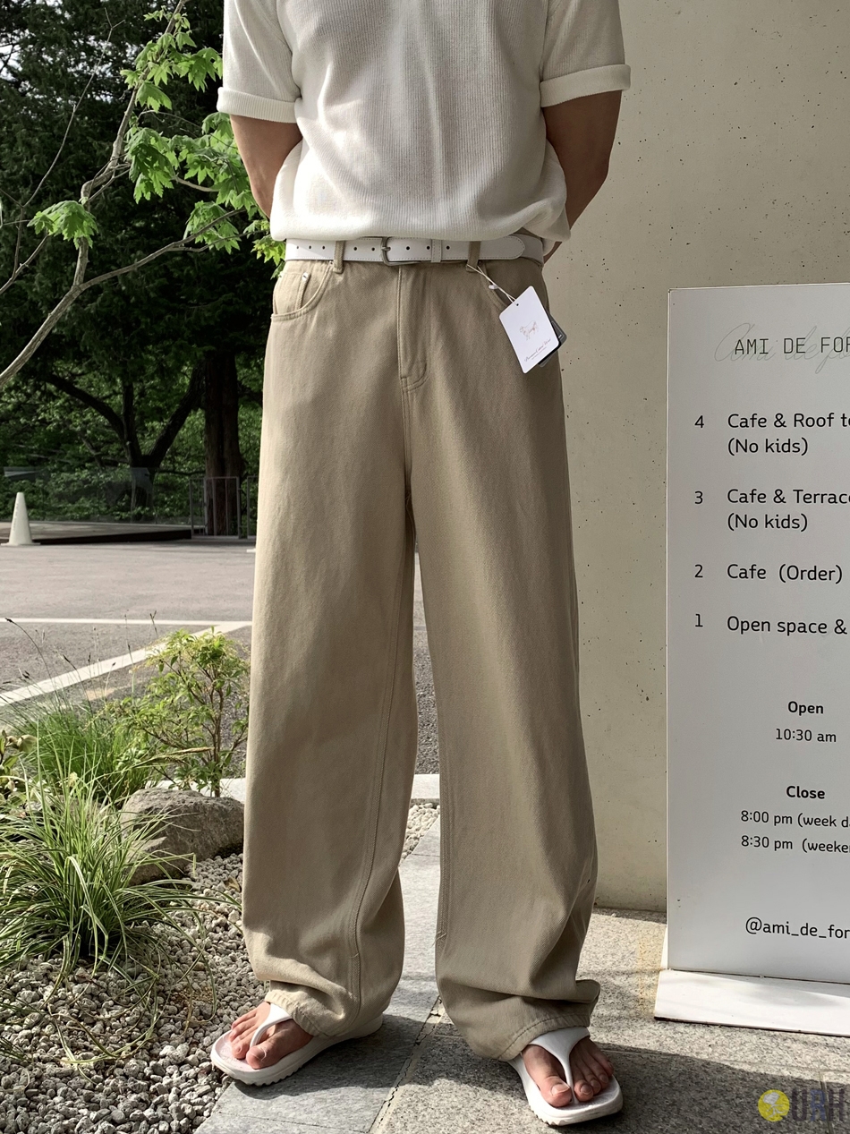 【100%保證韓國直送】Premium系列防皺防靜電機能斜紋寬褲 👖 [5 color] RL112926