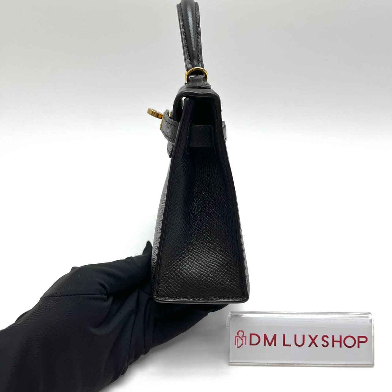 Hermes Mini Kelly II Black GHW (Stamp C)