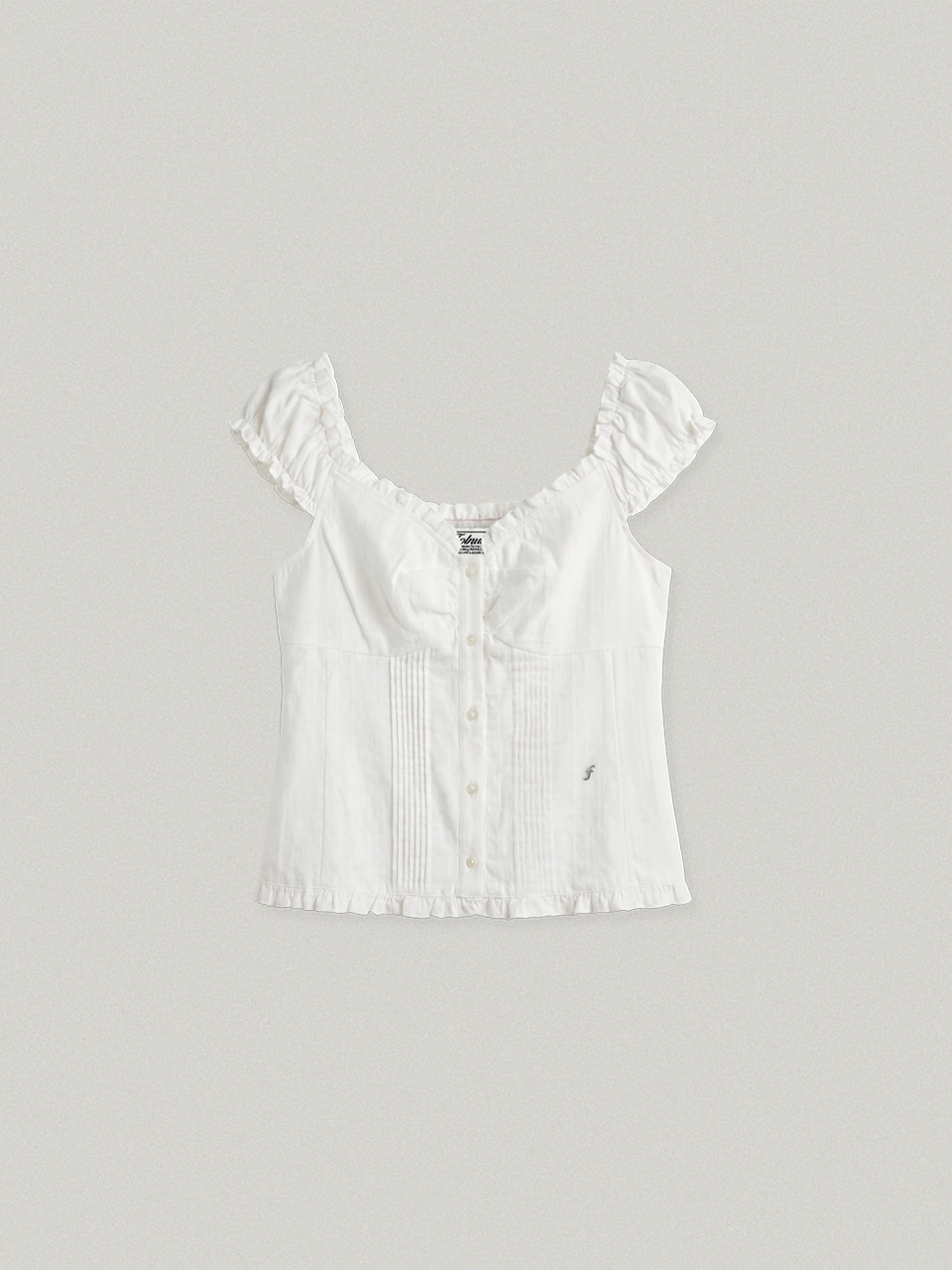 LILI CAP SLEEVE OFF SHOULDER BLOUSE (White/ Cream) S/M