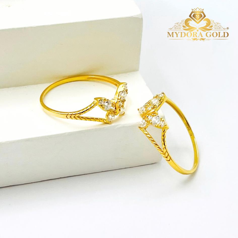 MYDORA Cincin Batu CZ Butterfly Solo l EMAS 916/22K