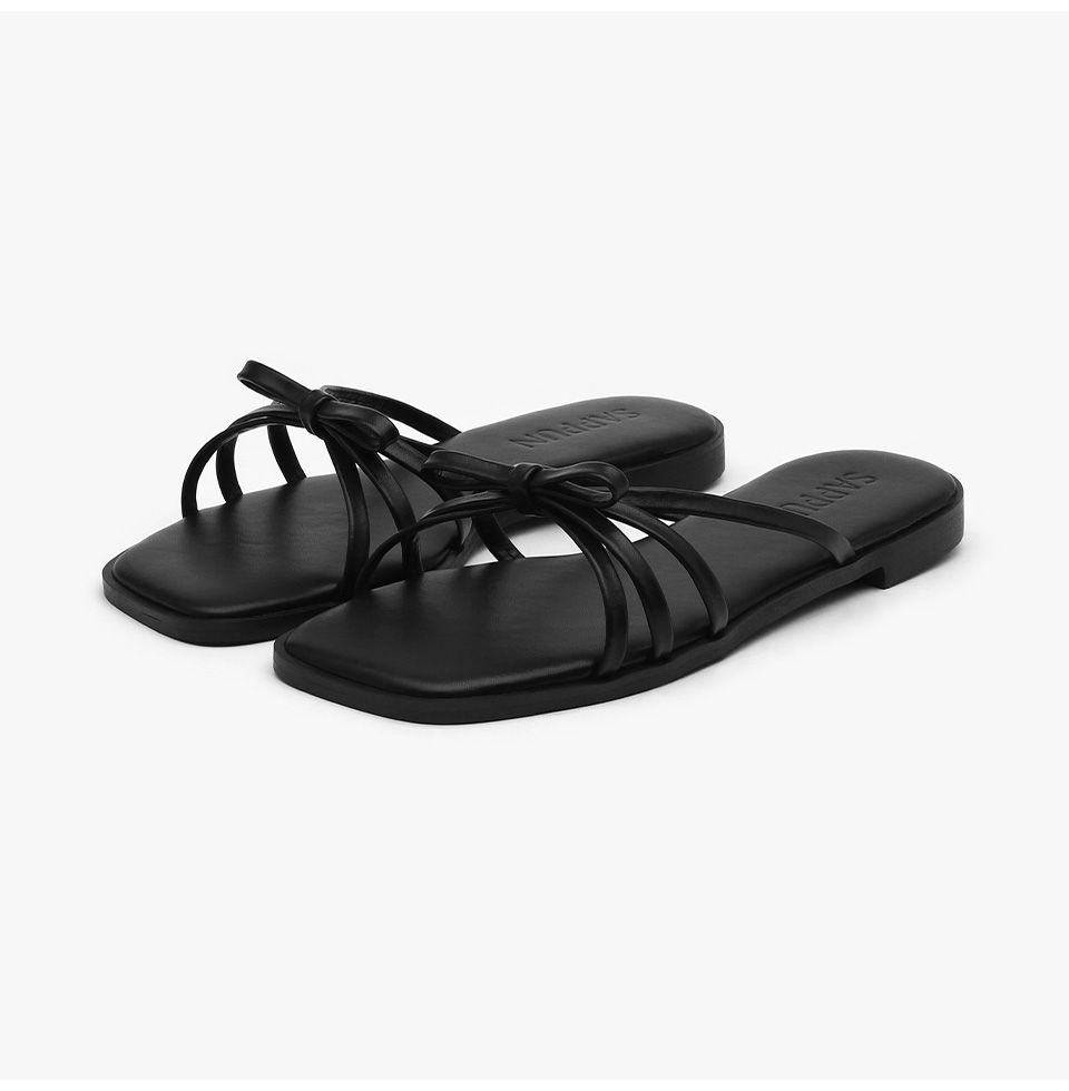 [代購] Sappun Raperin Ribbon Slippers (1cm)