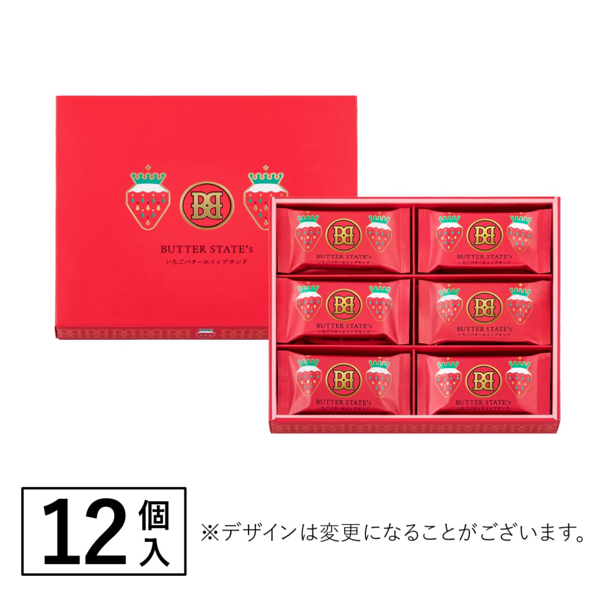 日本直送春季限定版  「日本BUTTER STATE's 草莓夾心餅乾」 