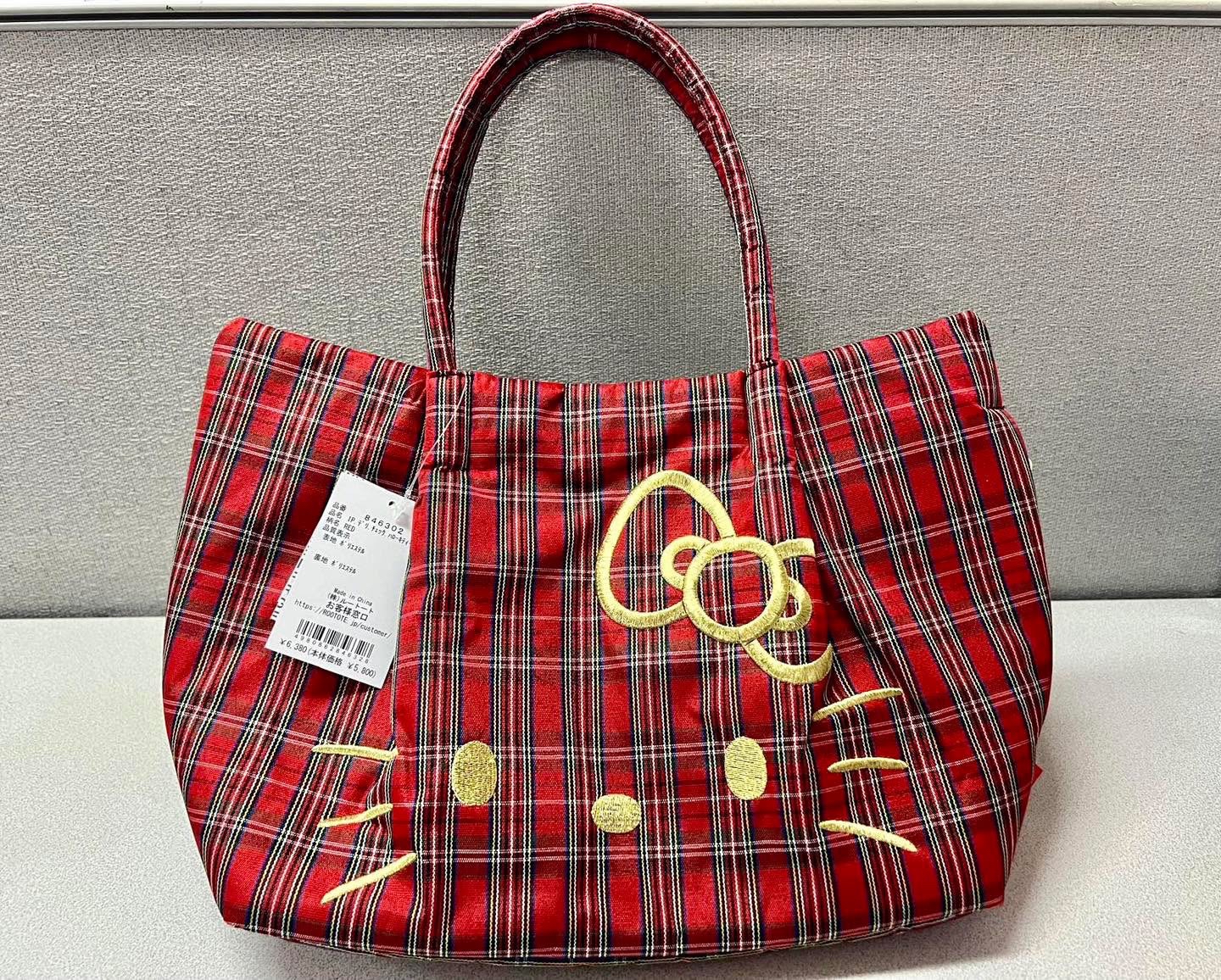 🎌日本直送🎌 Hello Kitty x ROOTOTE格紋厚身防水孭袋