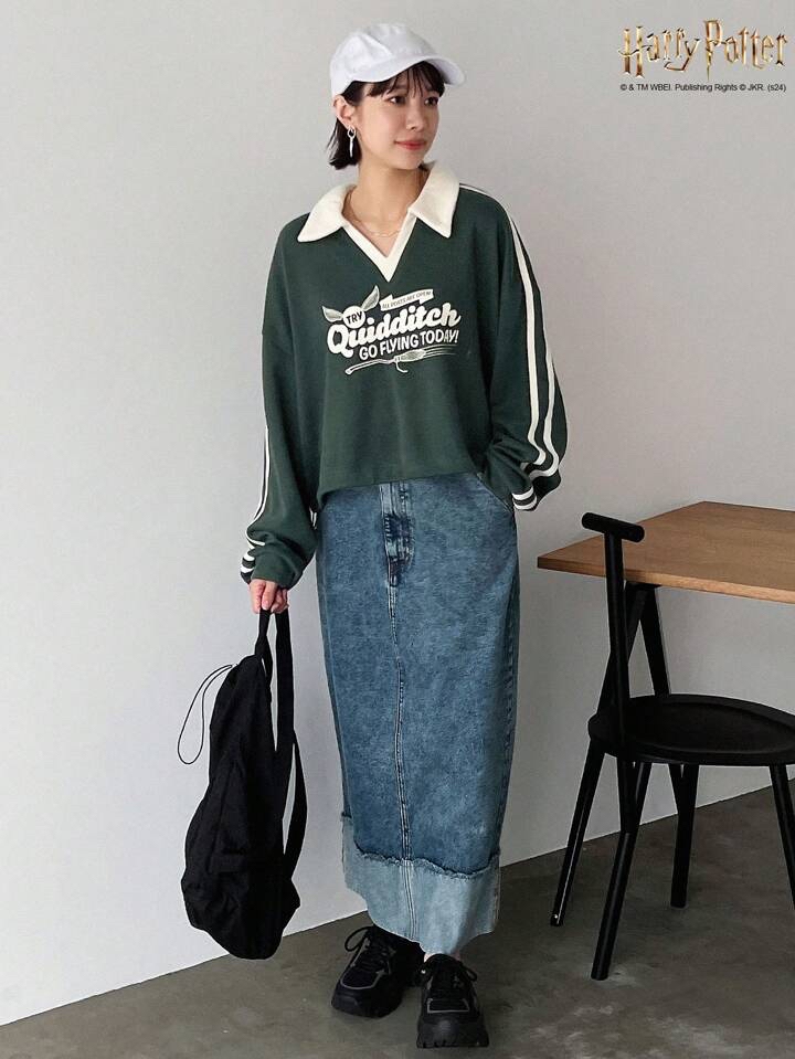 哈利波特魁地奇學院風撞色長袖上衣