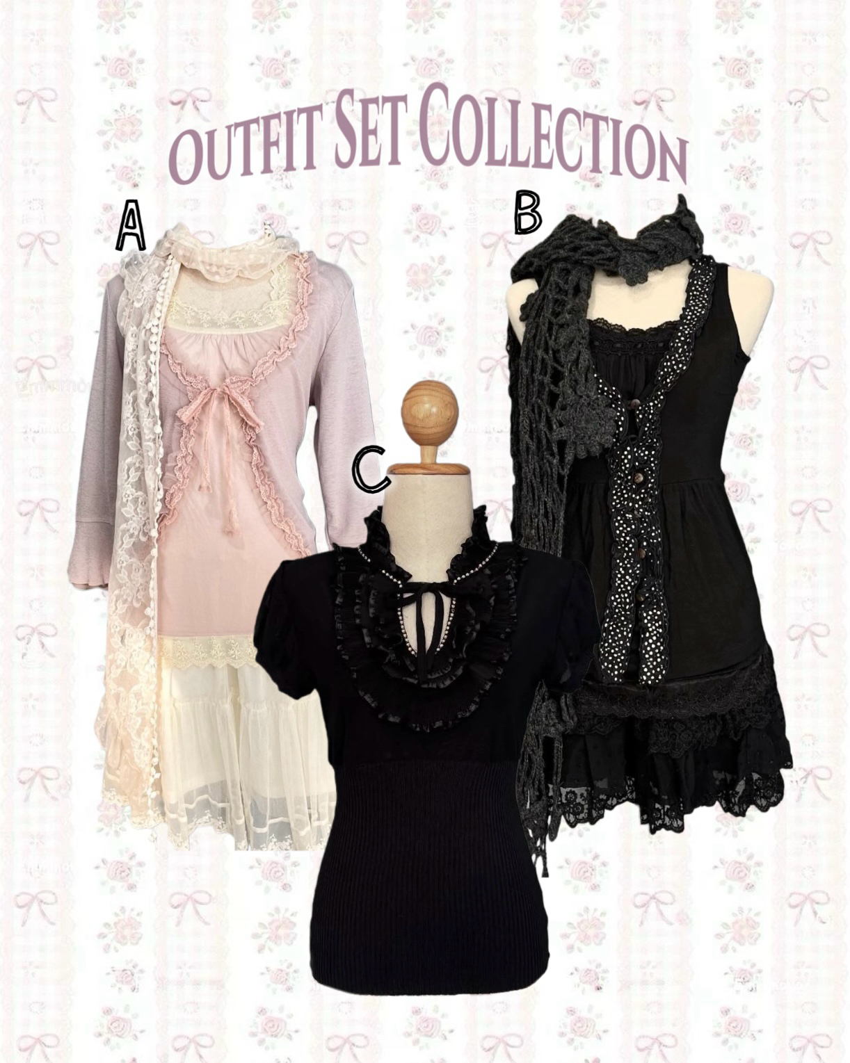 Pink X Black Outfit Set