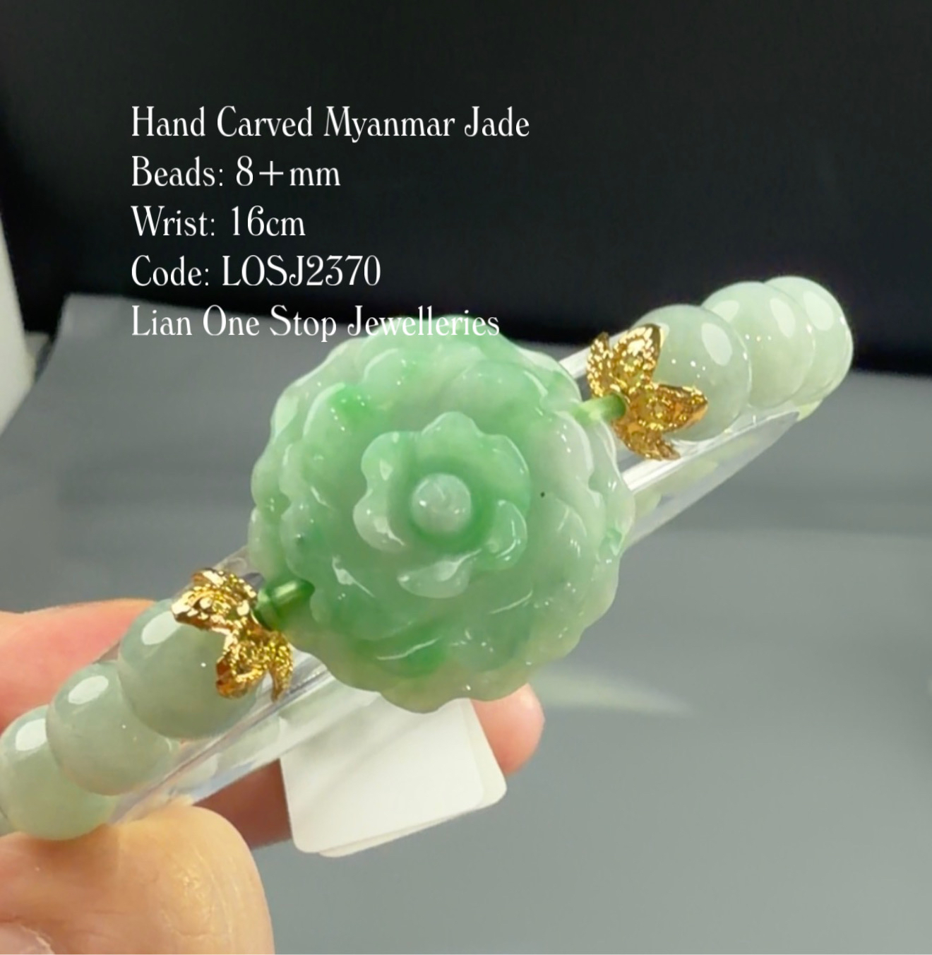 Code: LOSJ2370 Hand Carved Myanmar Jade 