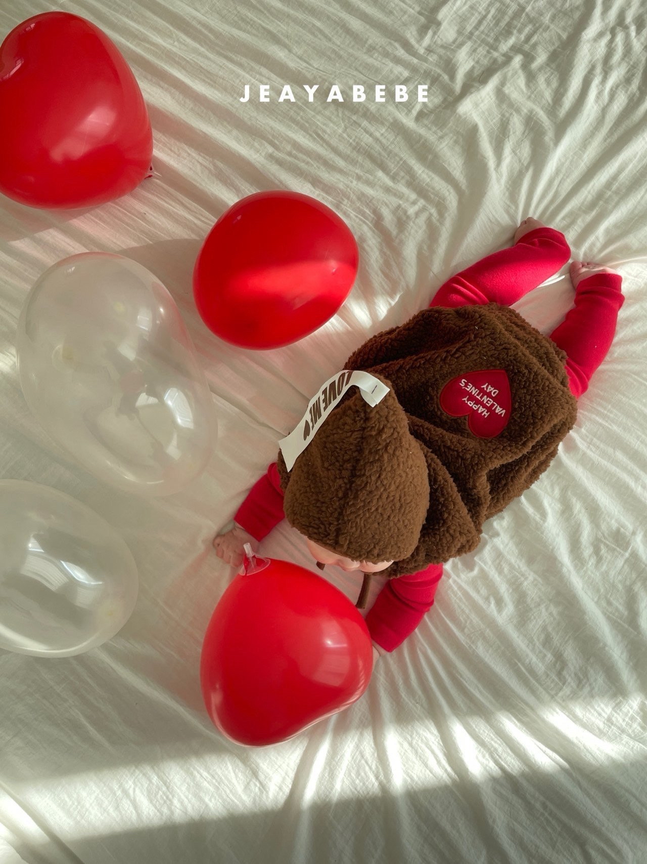 Jeayabebe | Valentines Brown set (帽+背心suit)