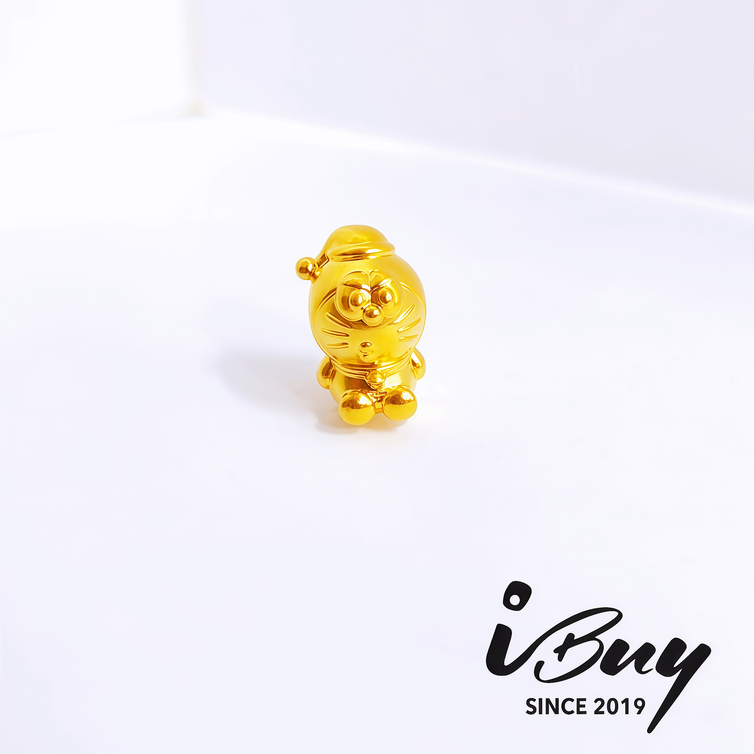 916 HARD GOLD SANTA HAT DORAEMON SPACER BEAD 916 硬金 哆啦A梦圣诞帽串咀