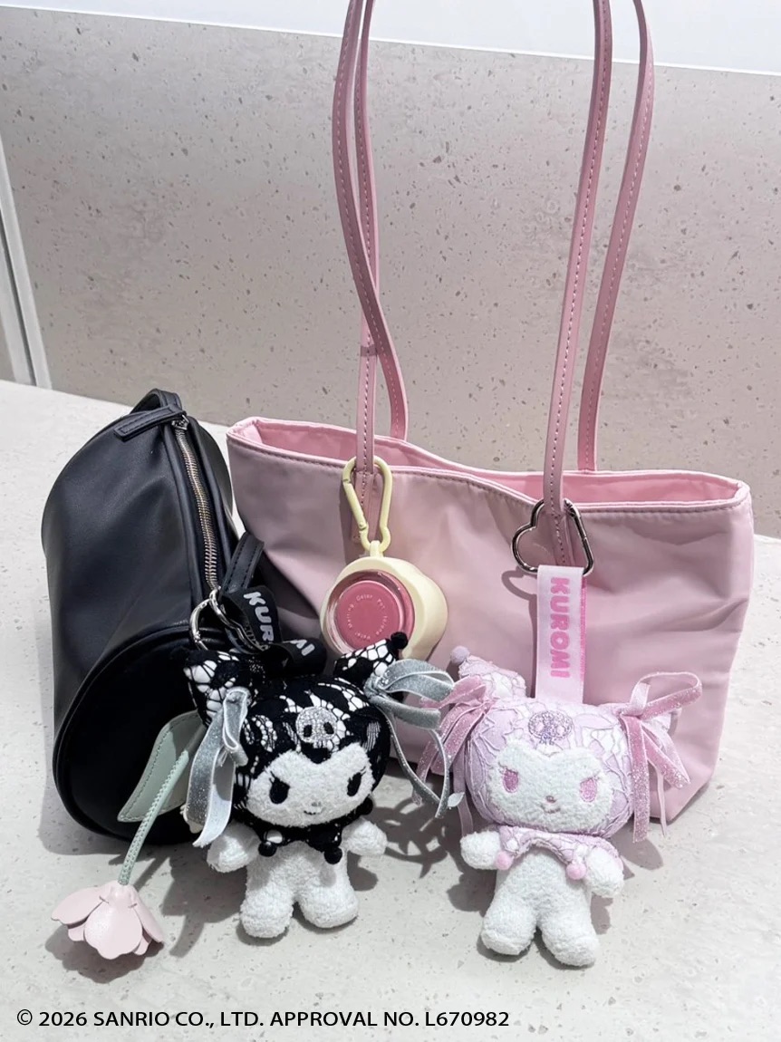 預訂｜日本版 SNIDEL HOME Kuromi x Lace 愛心扣 蝴蝶結公仔掛件