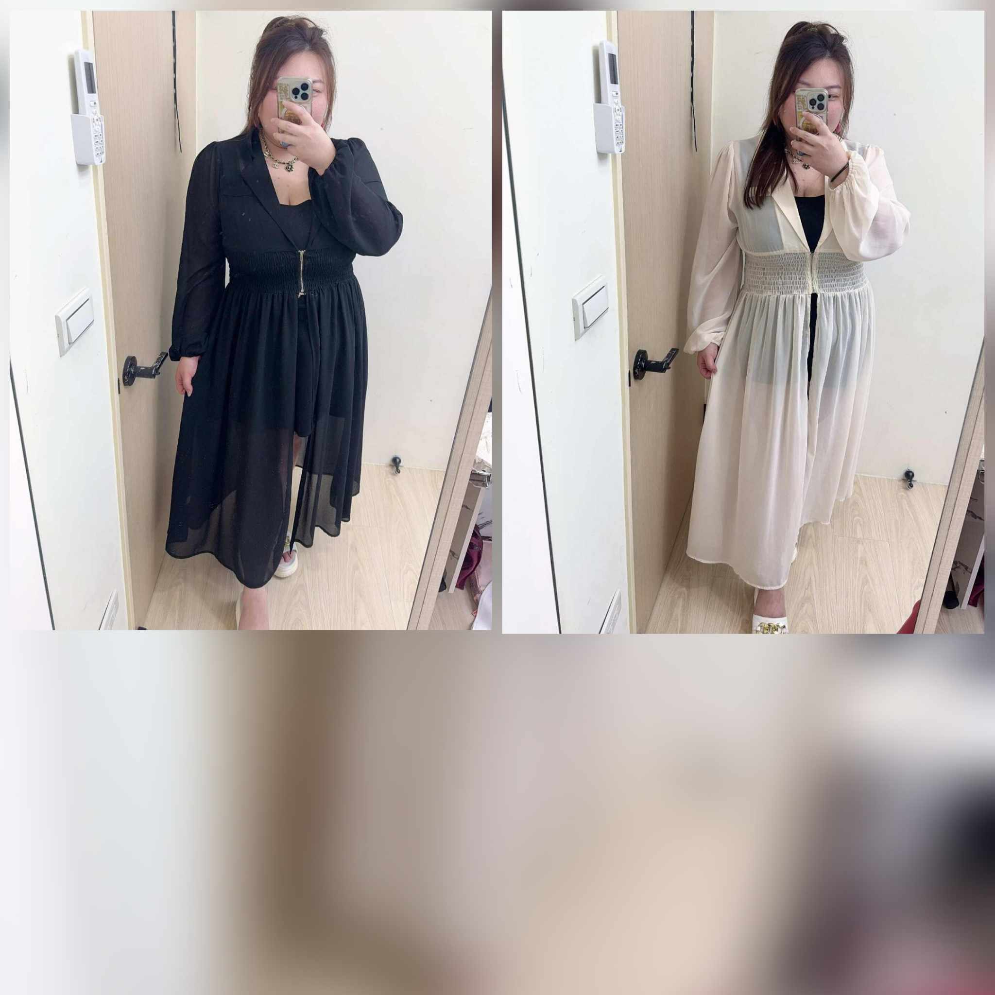 TW#5935 网透长袖连衣裙