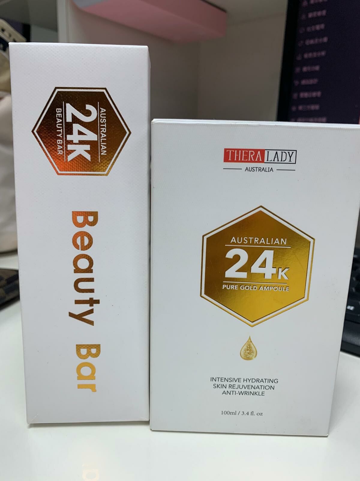 澳洲Thera Lady大金瓶精華100ml+24K黃金美容套裝- 1套- 現貨