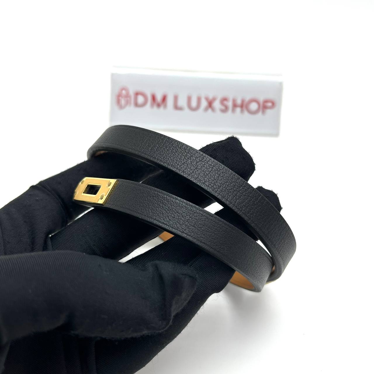Hermes Kelly Double Tour Bracelet Noir