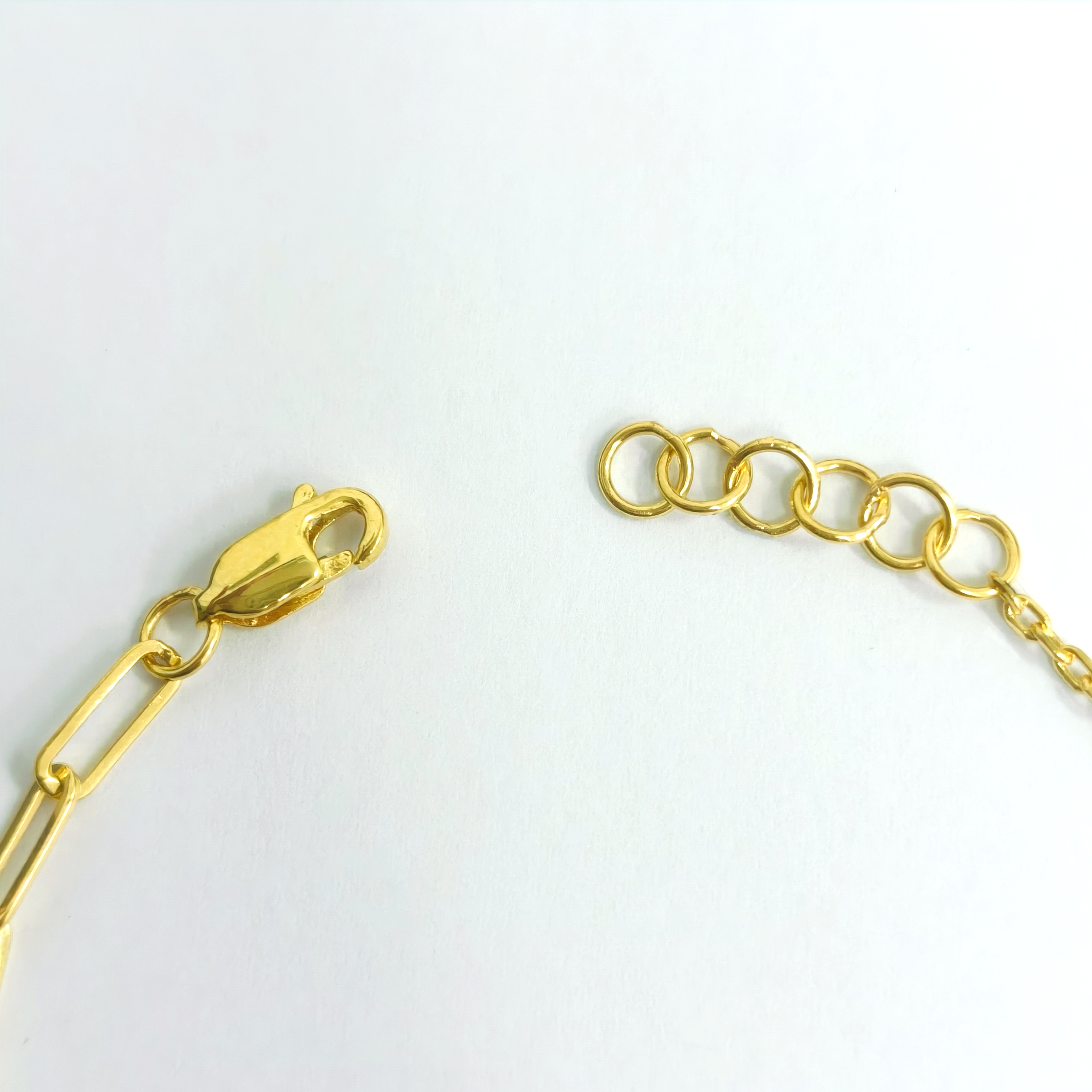 916 GOLD BAMBOO LEAF AB TYPE BRACELET 916 金 竹节拼接手链