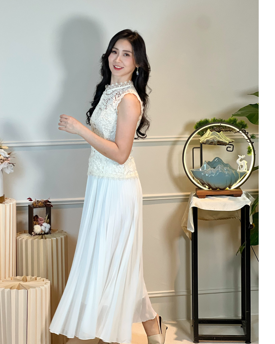 5104 Quintina Pleated A Line Skirt 