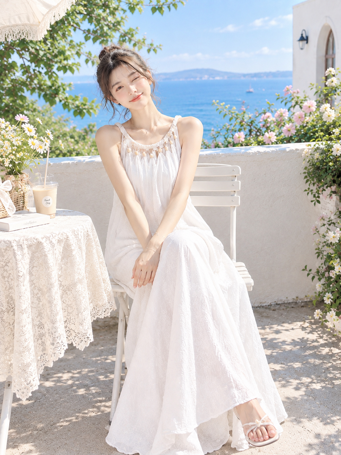 A031121 Minimalist Halter Maxi Dress
