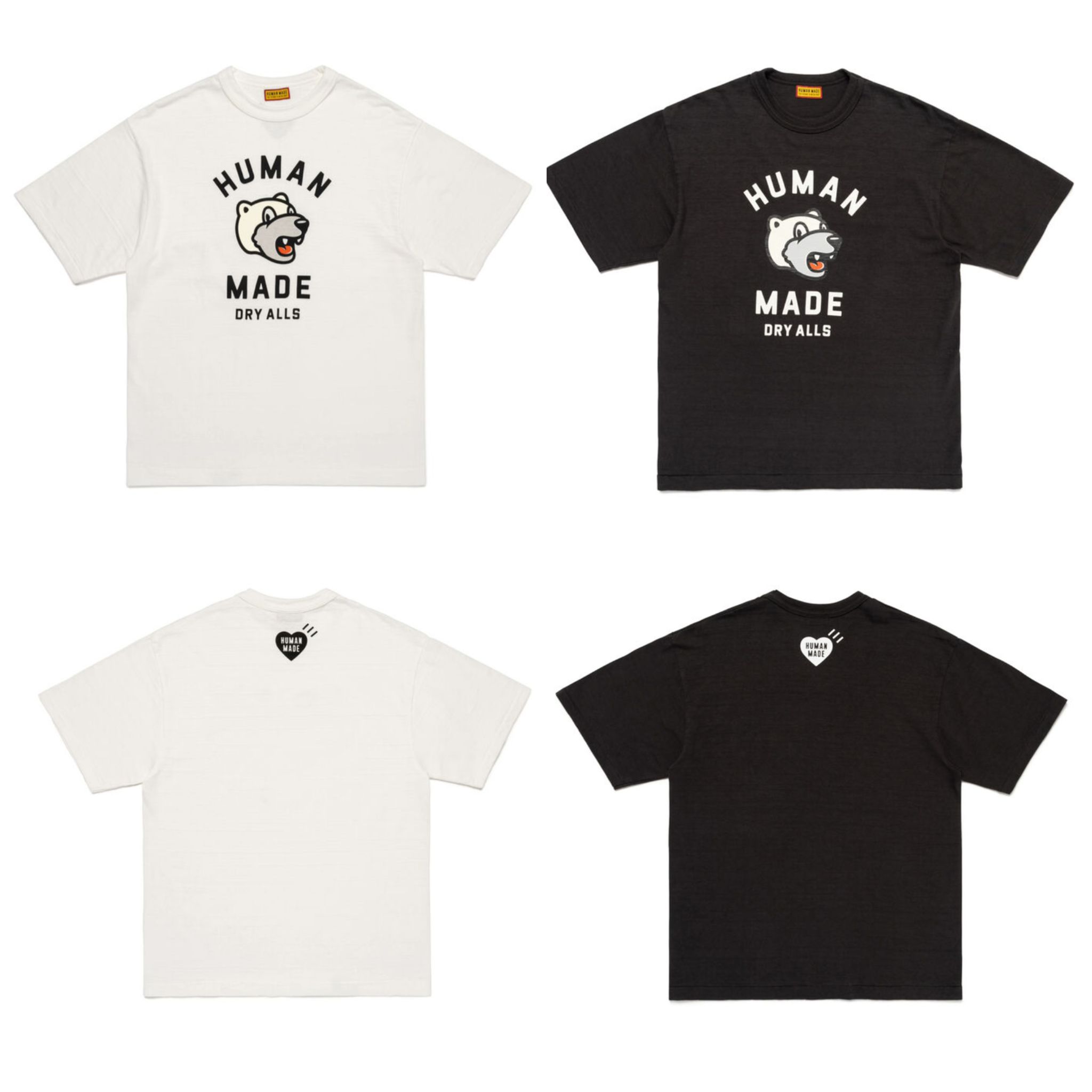 Human made bear tee Size s-3xl White / black