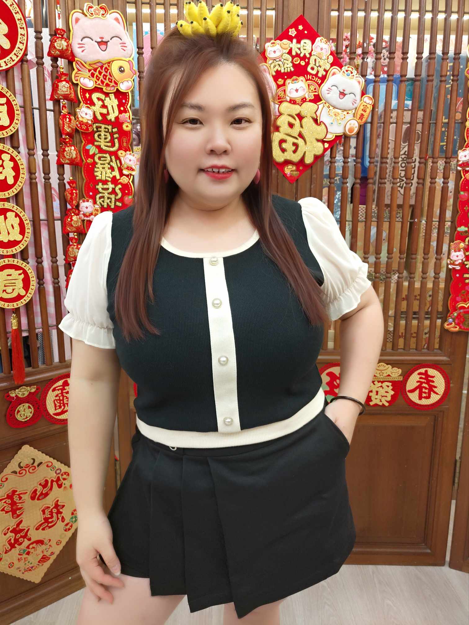 NBC07 TW#3860A 设计款泡泡袖上衣