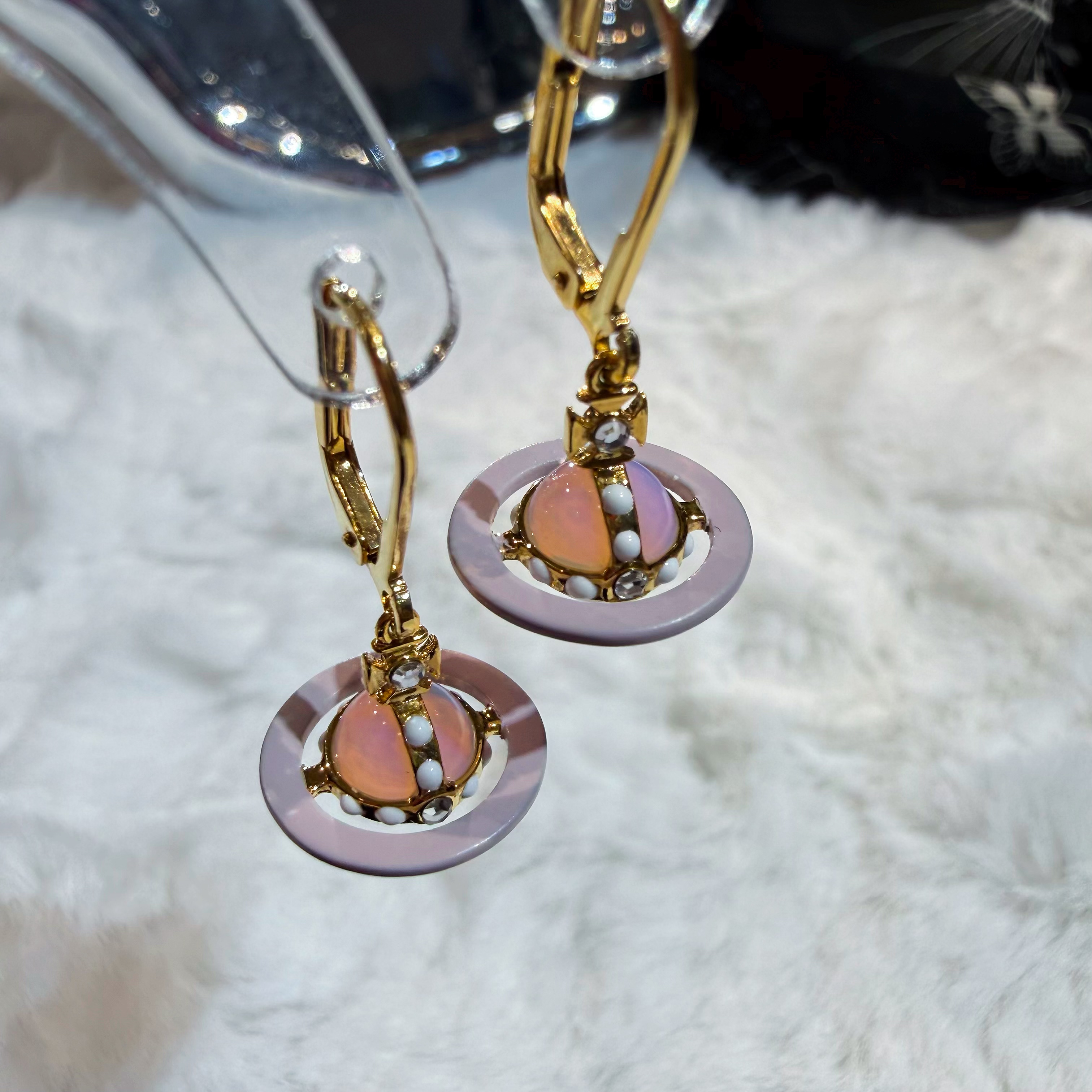 VW petite mini 3d earrings pink