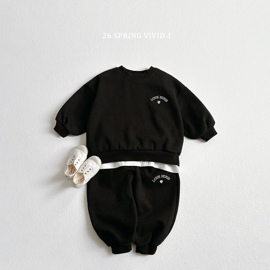 🌸預訂 韓國直送🌸🇰🇷VIVIDI四色愛擁抱刺繡長袖上下套裝