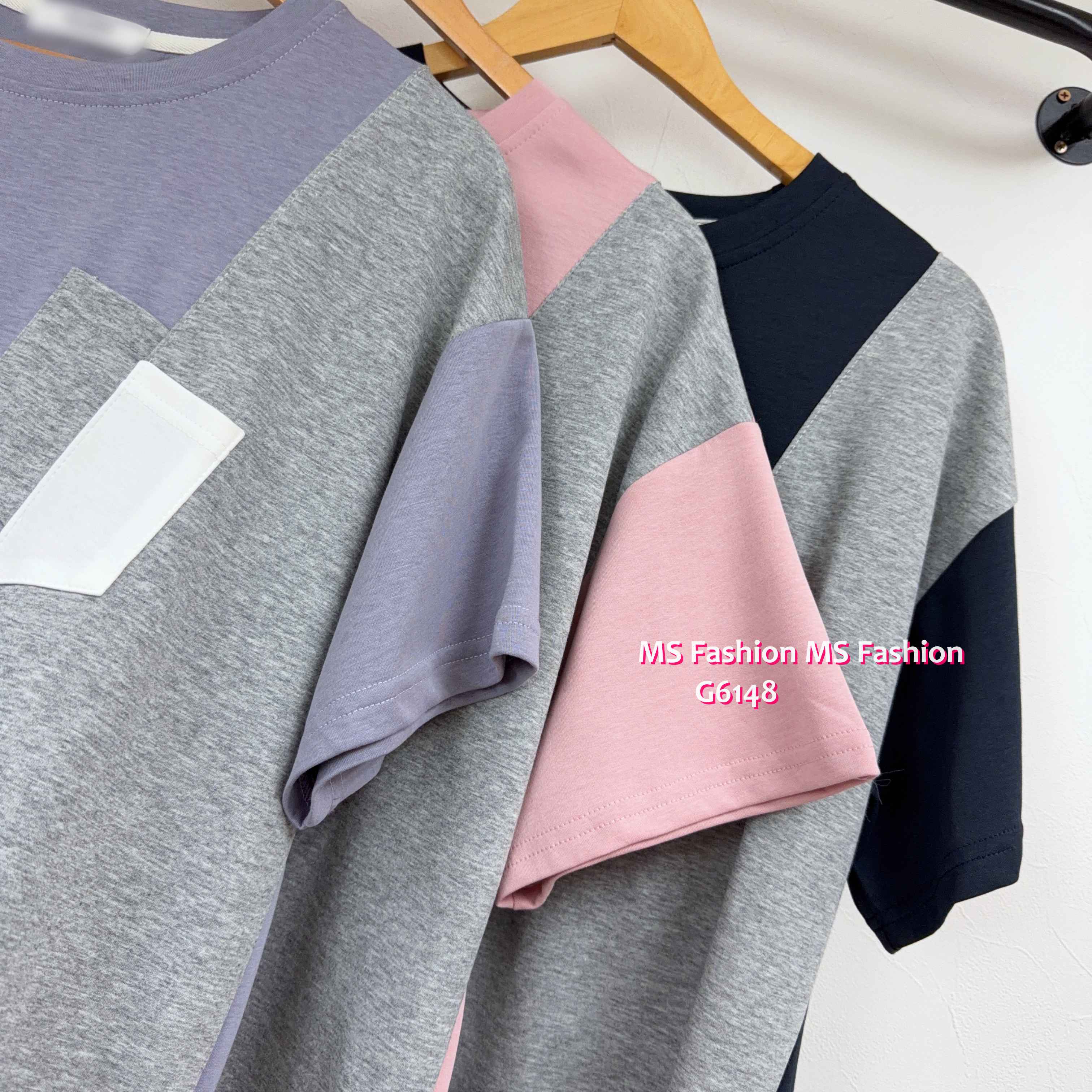 G6148 韓國🇰🇷靚色拼布top