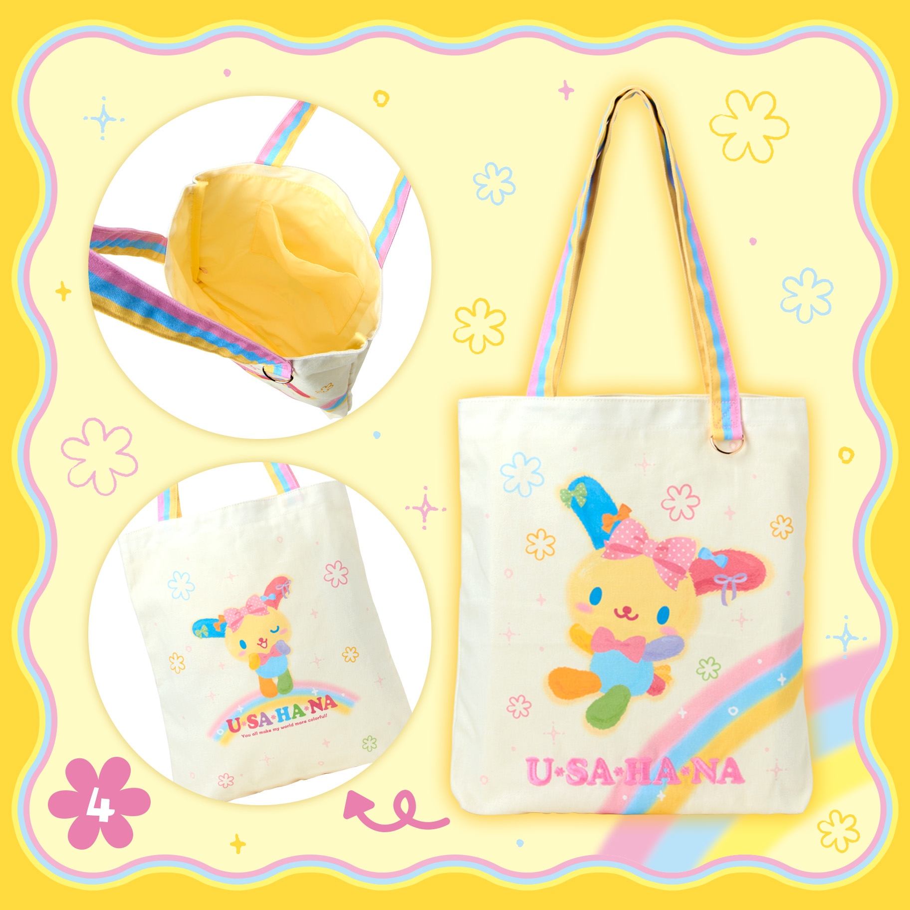 🌸 【預訂】always loved the Usahana-No.4-Tote Bag