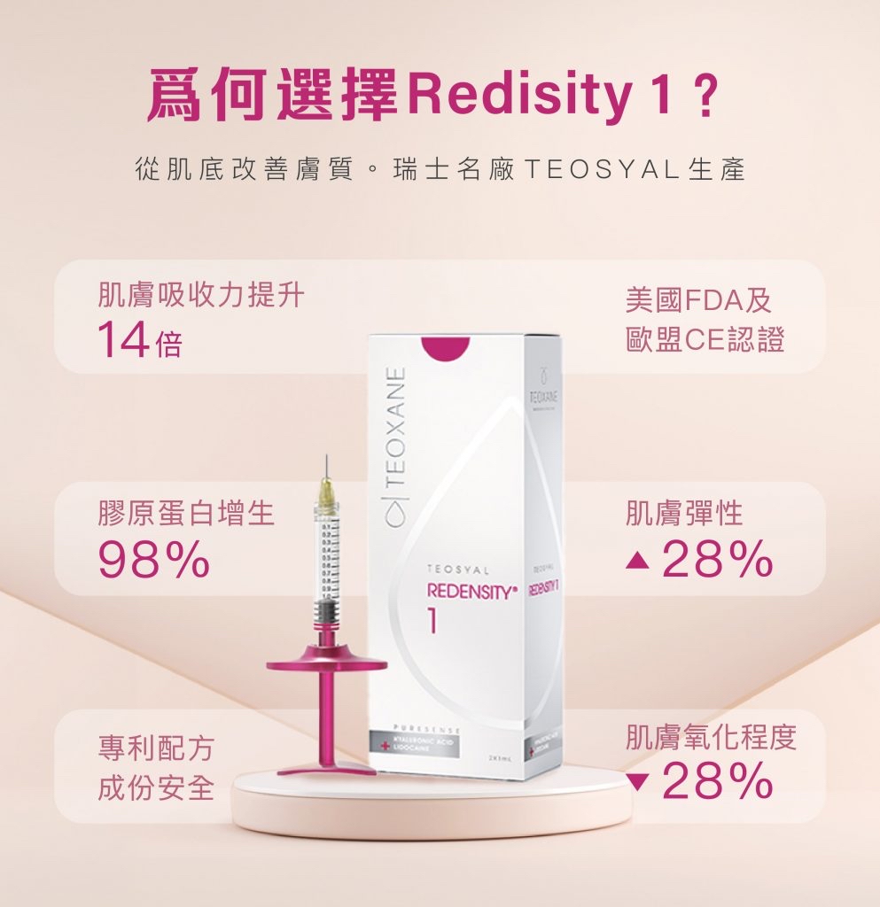 【Infinite Medical】TEOSYAL® REDENSITY 1 亮白保濕針｜多位kol指定醫生｜超過9成回頭率