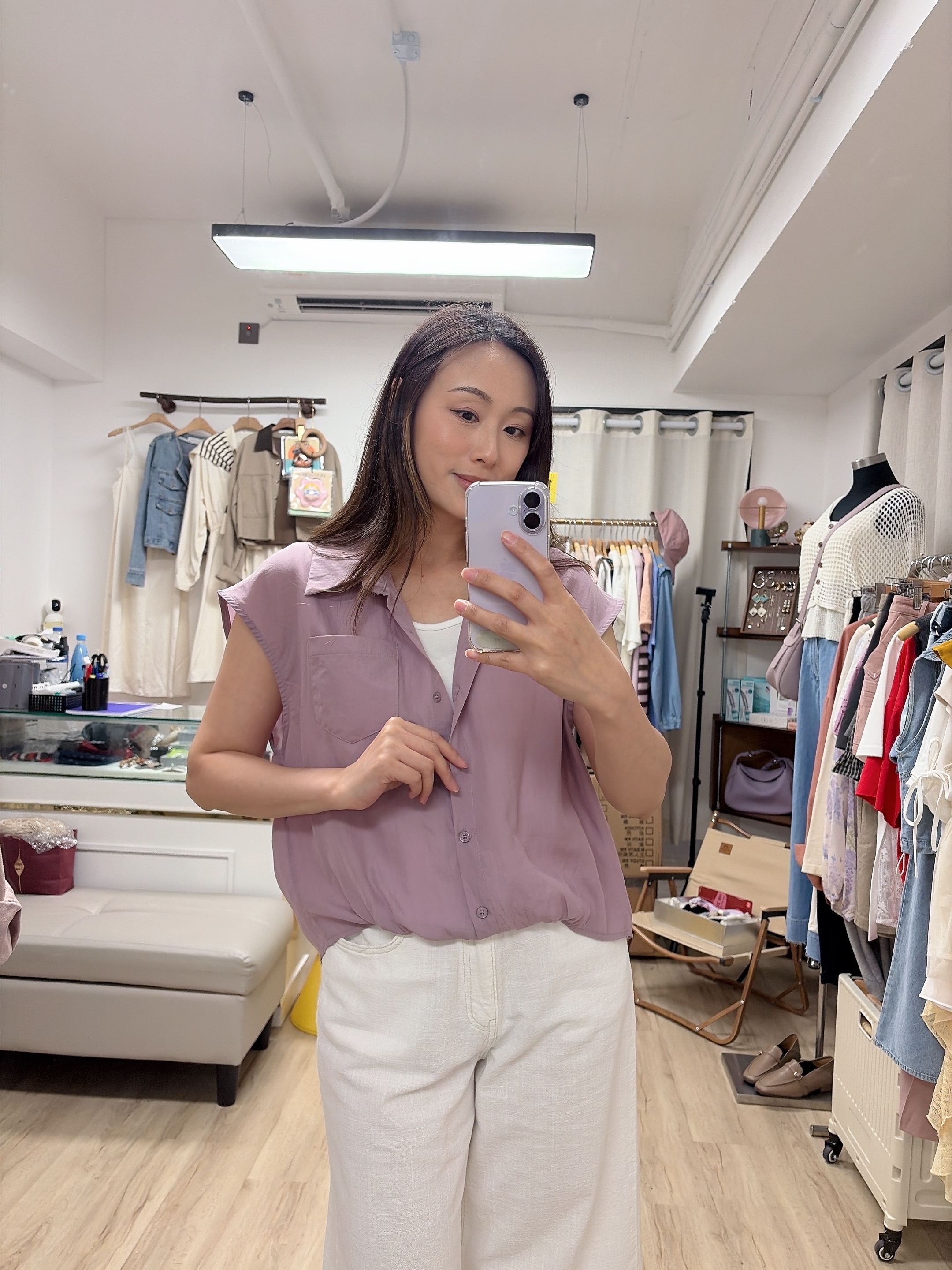 薄爽假兩件恤衫 