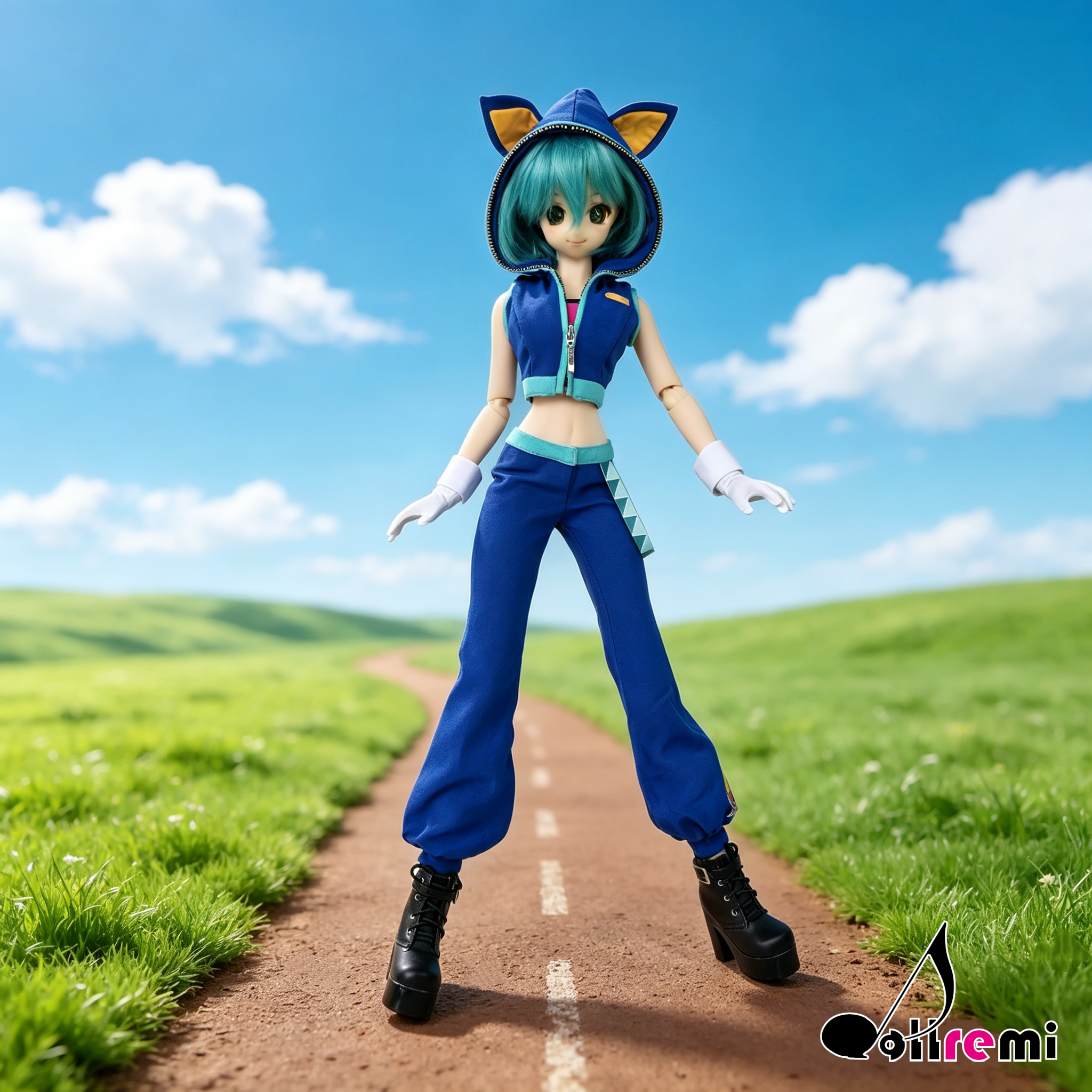 【dollremi】(DD0925) COS Hatsune Miku Project DIVA Arcade - Sonic Style 初音未來 - 歌姬計劃 街機版