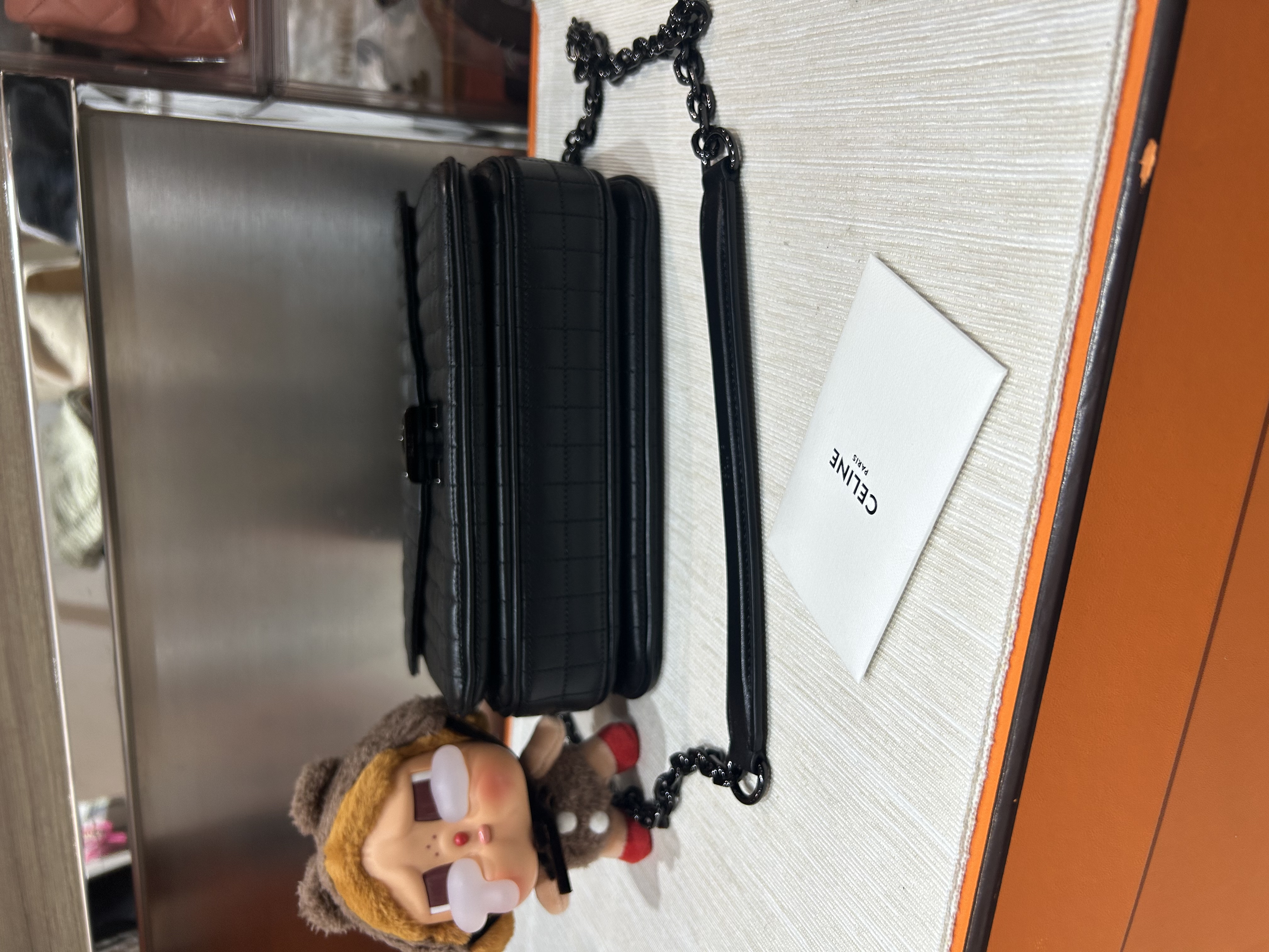 Celine So Black Calfskin Shoulder Bag 100%Authentic, 98%New ✅Dust bag