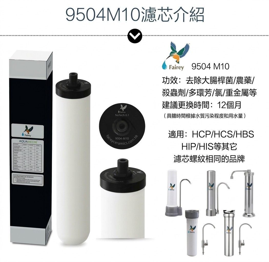 Fairey 飛力 5504 / 9504 (通用 doulton 道爾頓5504 9504) M10 M15 系統