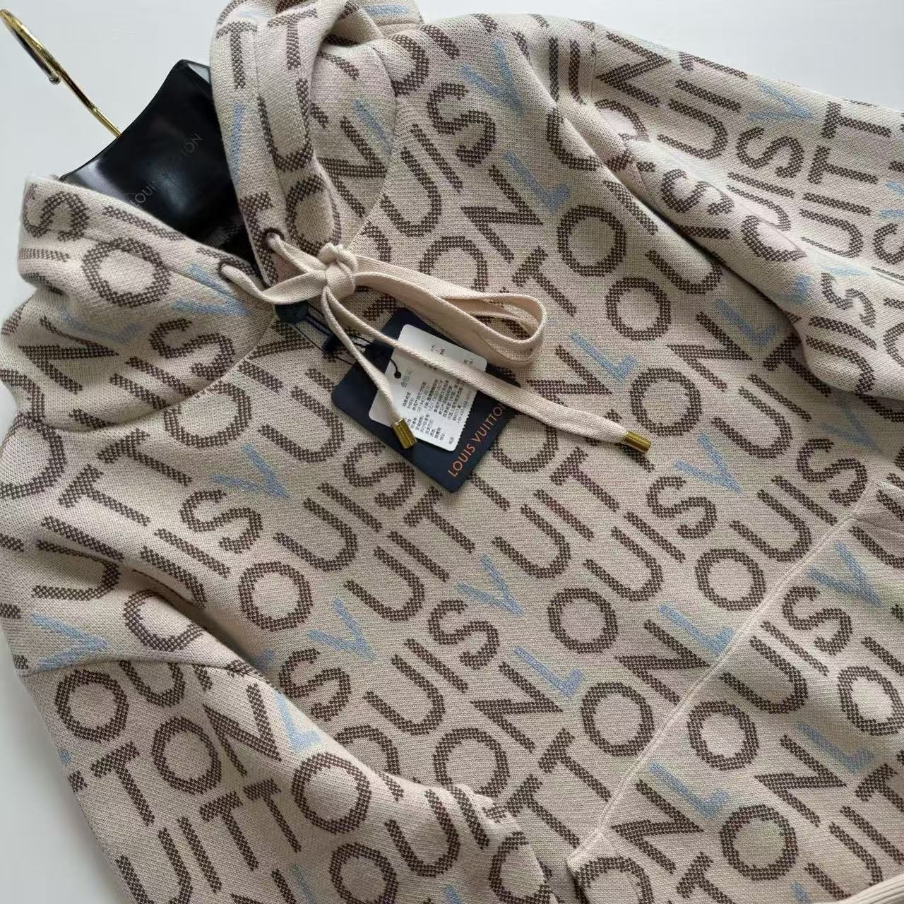 【頂級原單】LV Jacquard Signature Hoodie 提花標誌連帽衫